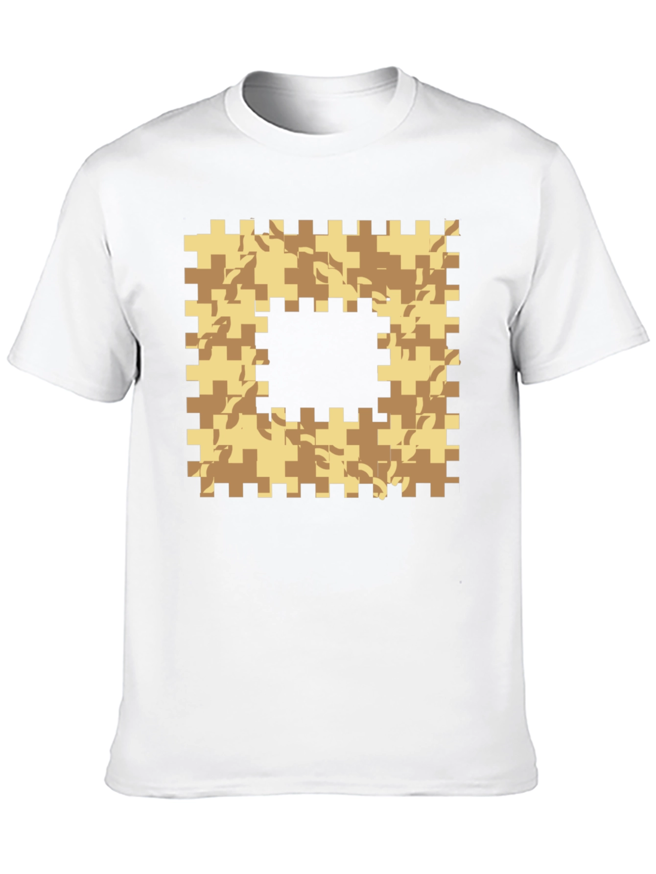 Geometric Camo Graphic T-Shirt - Black