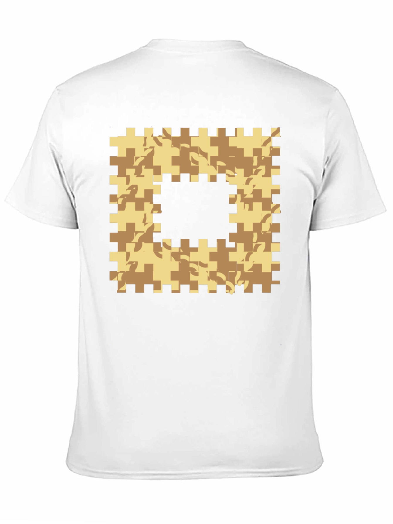 Geometric Camo Graphic T-Shirt - Black