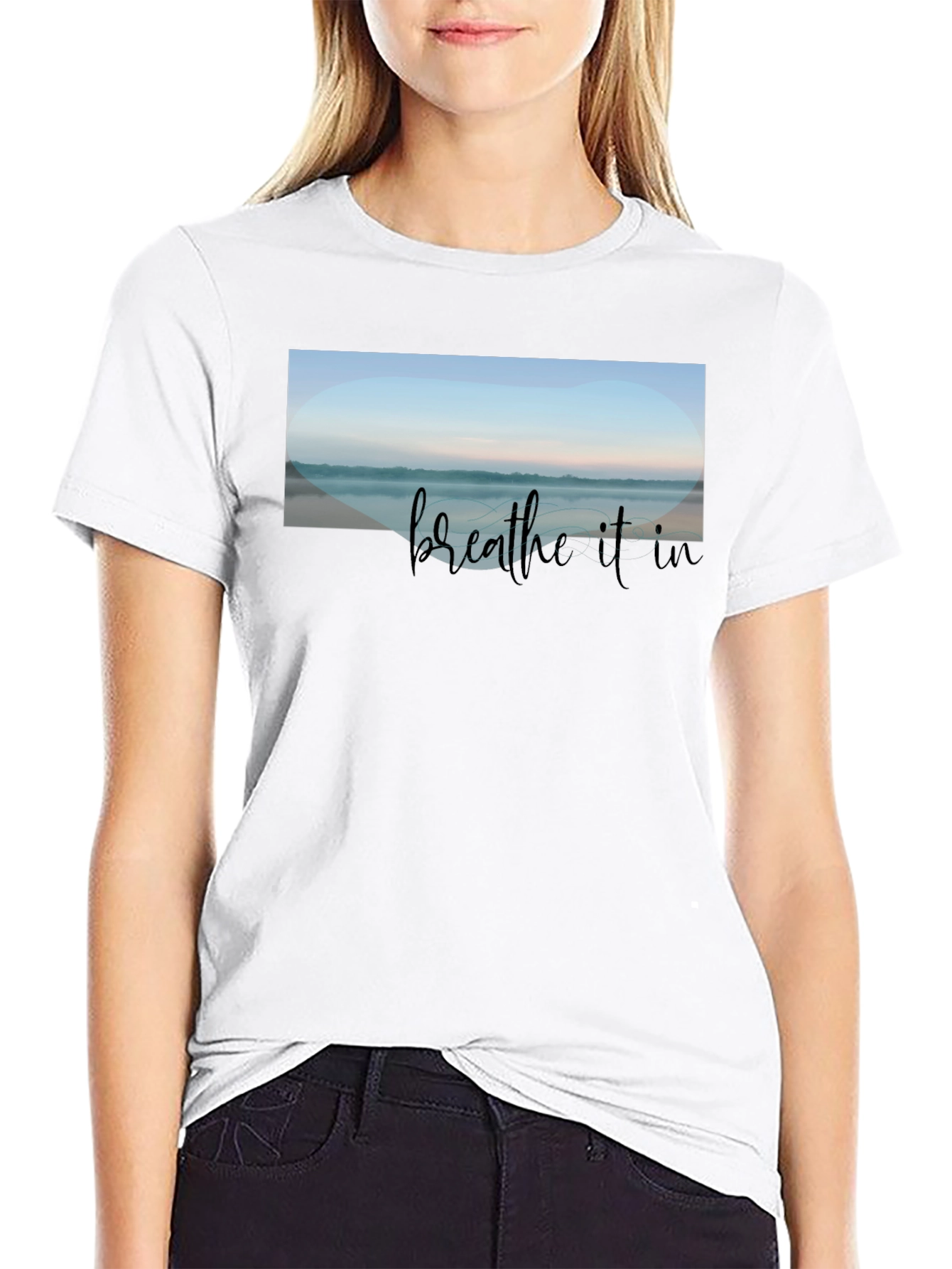Breathe It In Graphic Tee - Relaxed Black T-Shirt