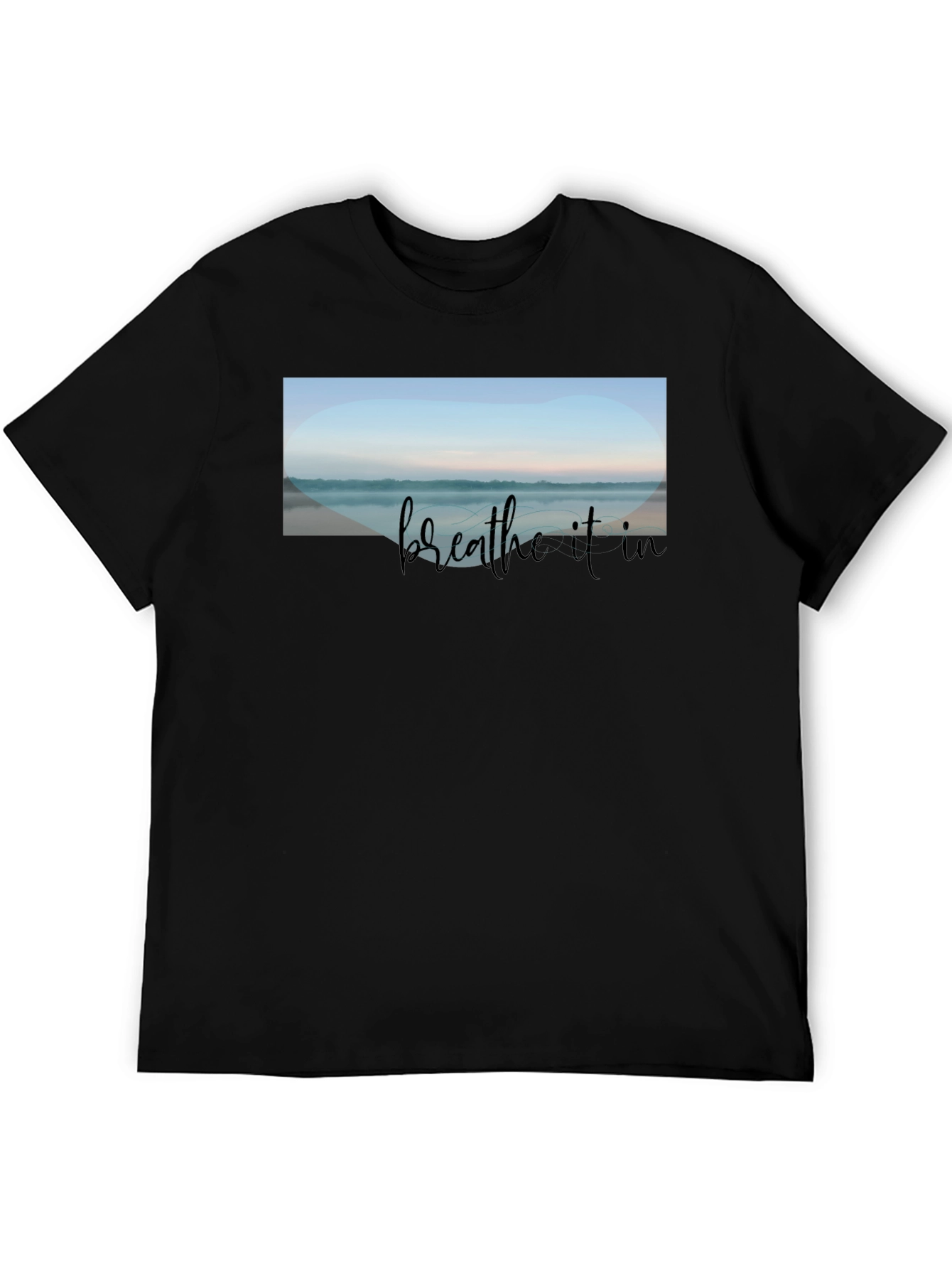 Breathe It In Graphic Tee - Relaxed Black T-Shirt