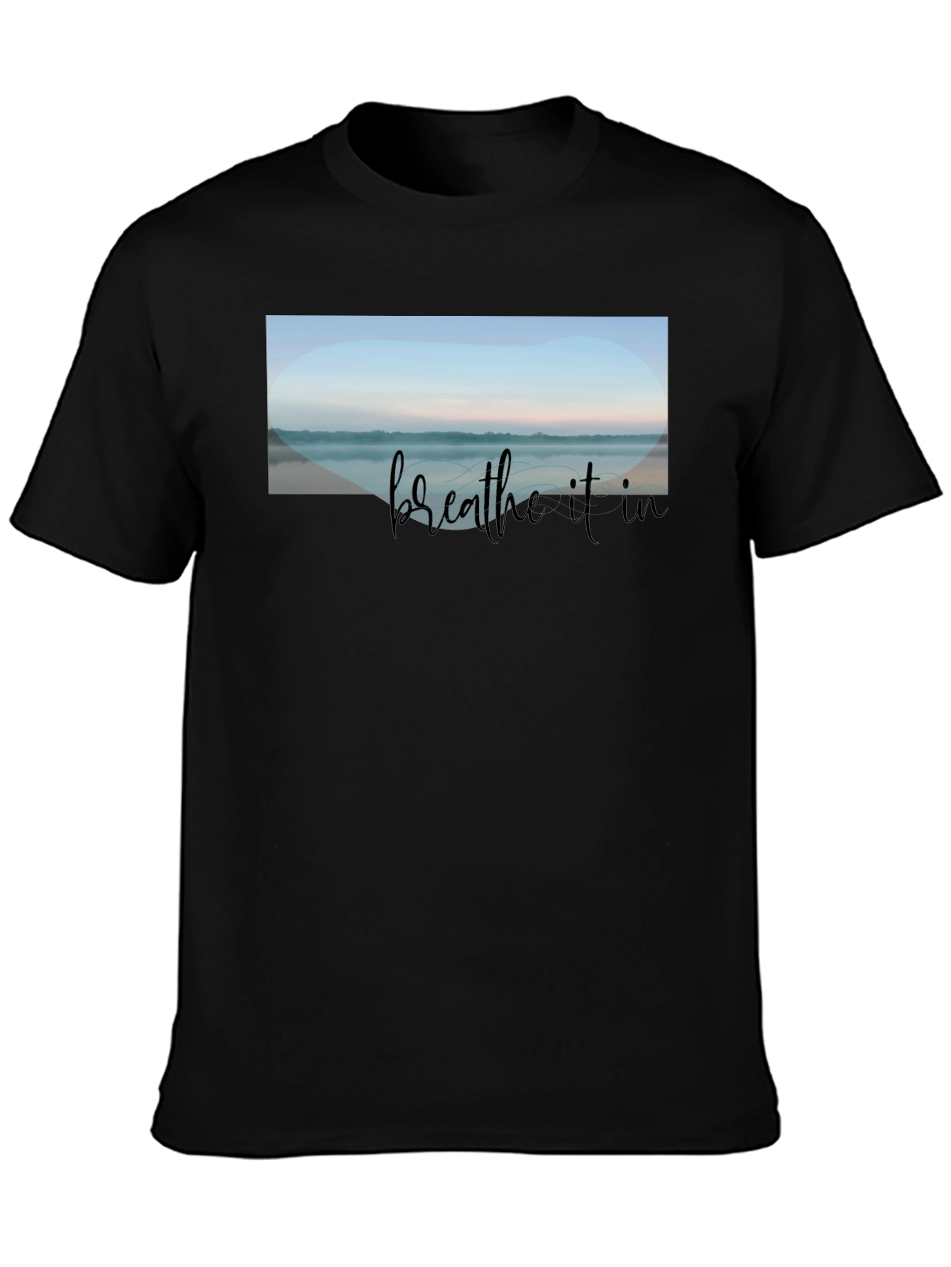 Breathe It In Graphic Tee - Relaxed Black T-Shirt