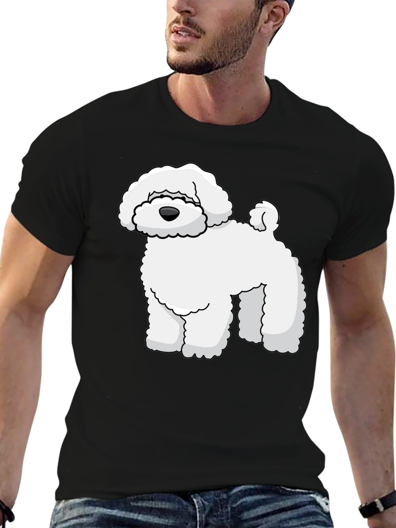 Cute Cartoon Dog Graphic T-Shirt