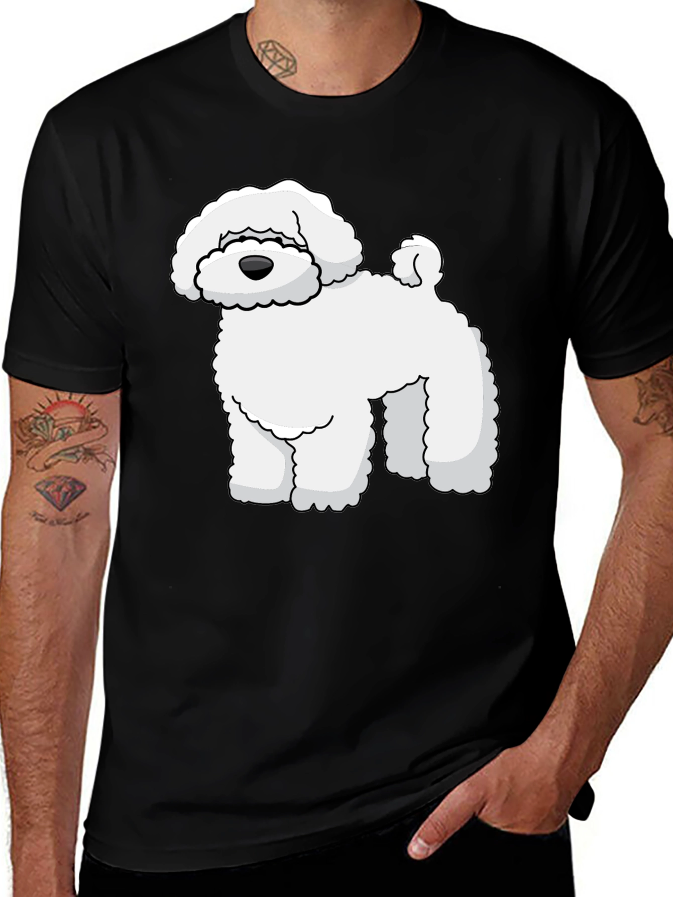 Cute Cartoon Dog Graphic T-Shirt