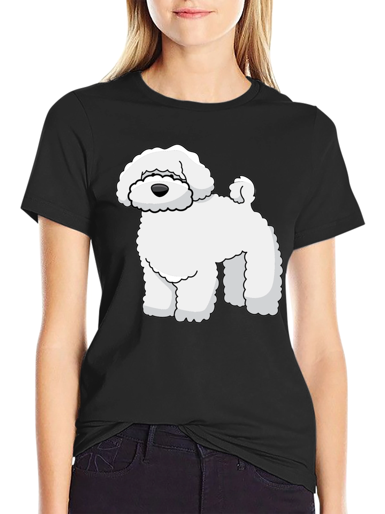 Cute Cartoon Dog Graphic T-Shirt