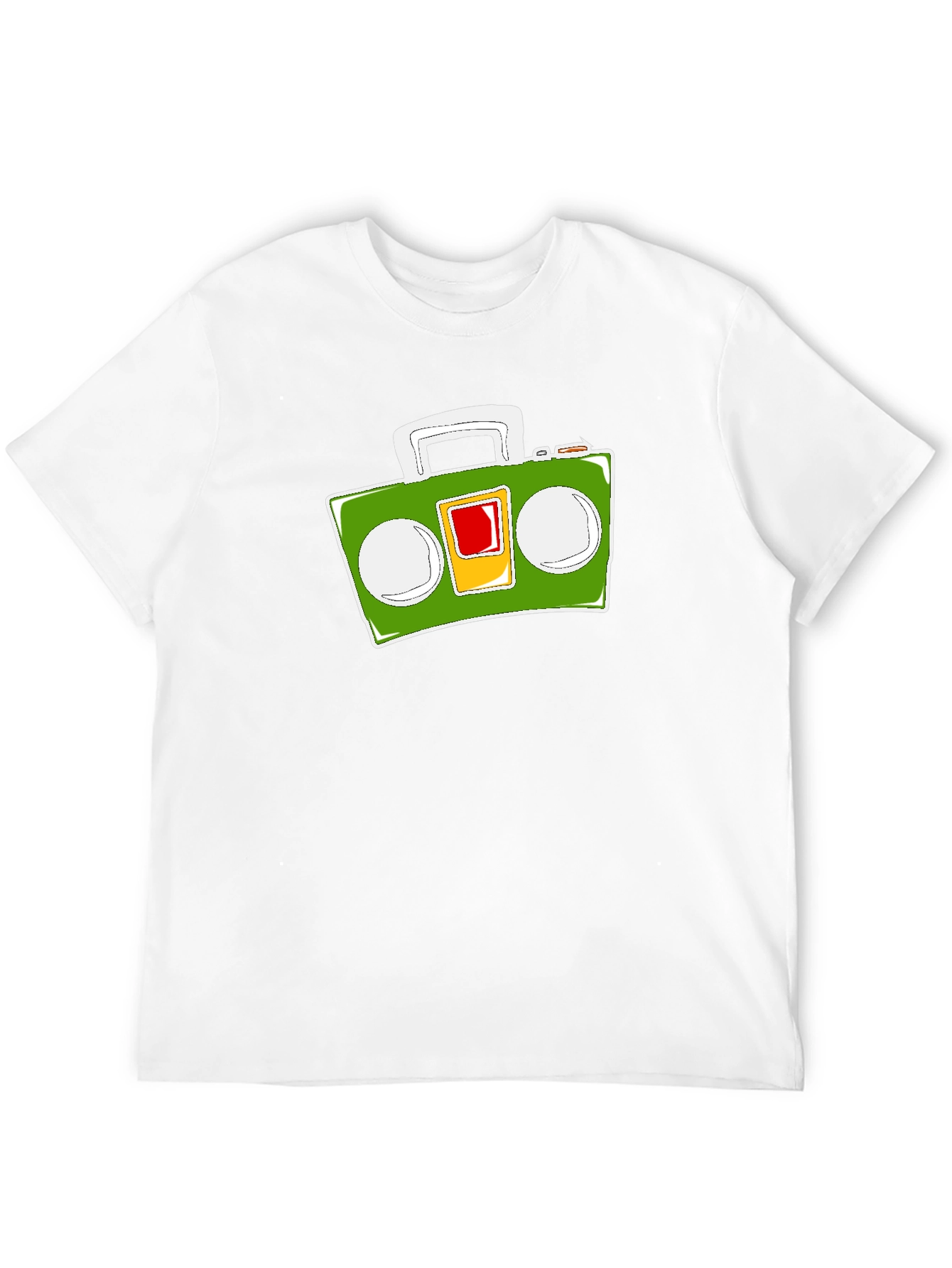 Retro Boombox Graphic Tee - Black