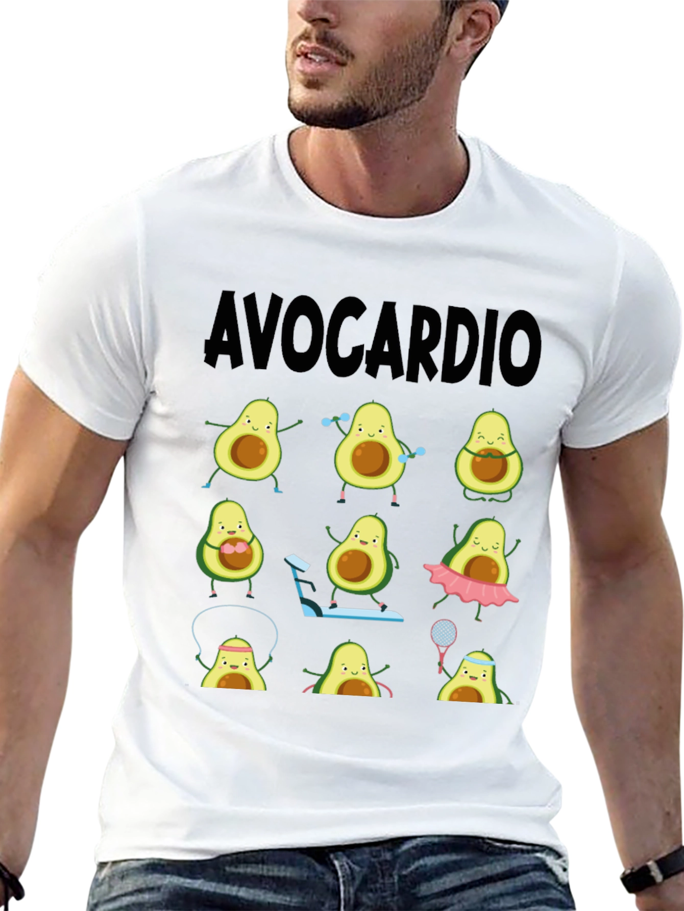Avocardio T-Shirt - Funny Avocado Workout Tee