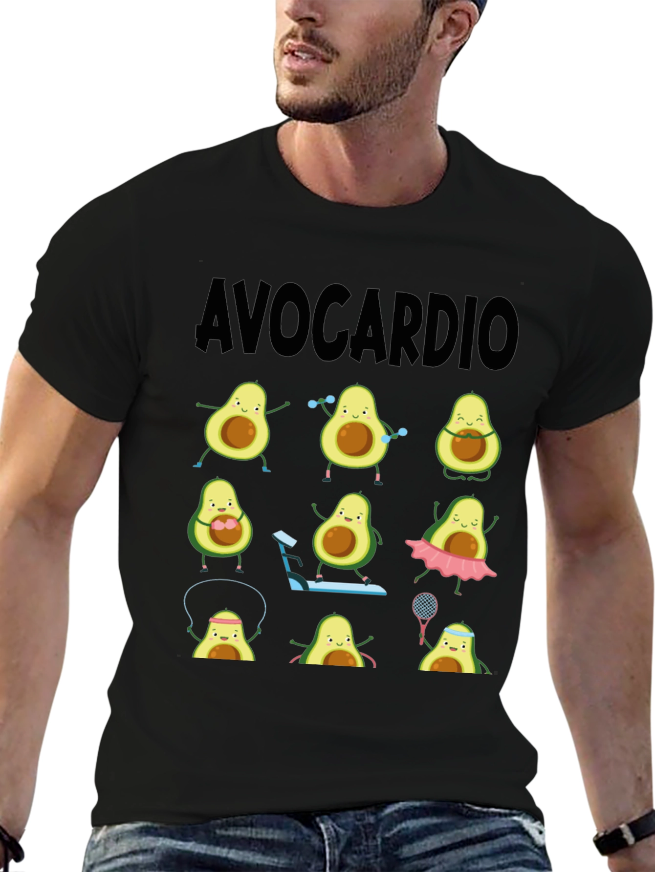 Avocardio T-Shirt - Funny Avocado Workout Tee