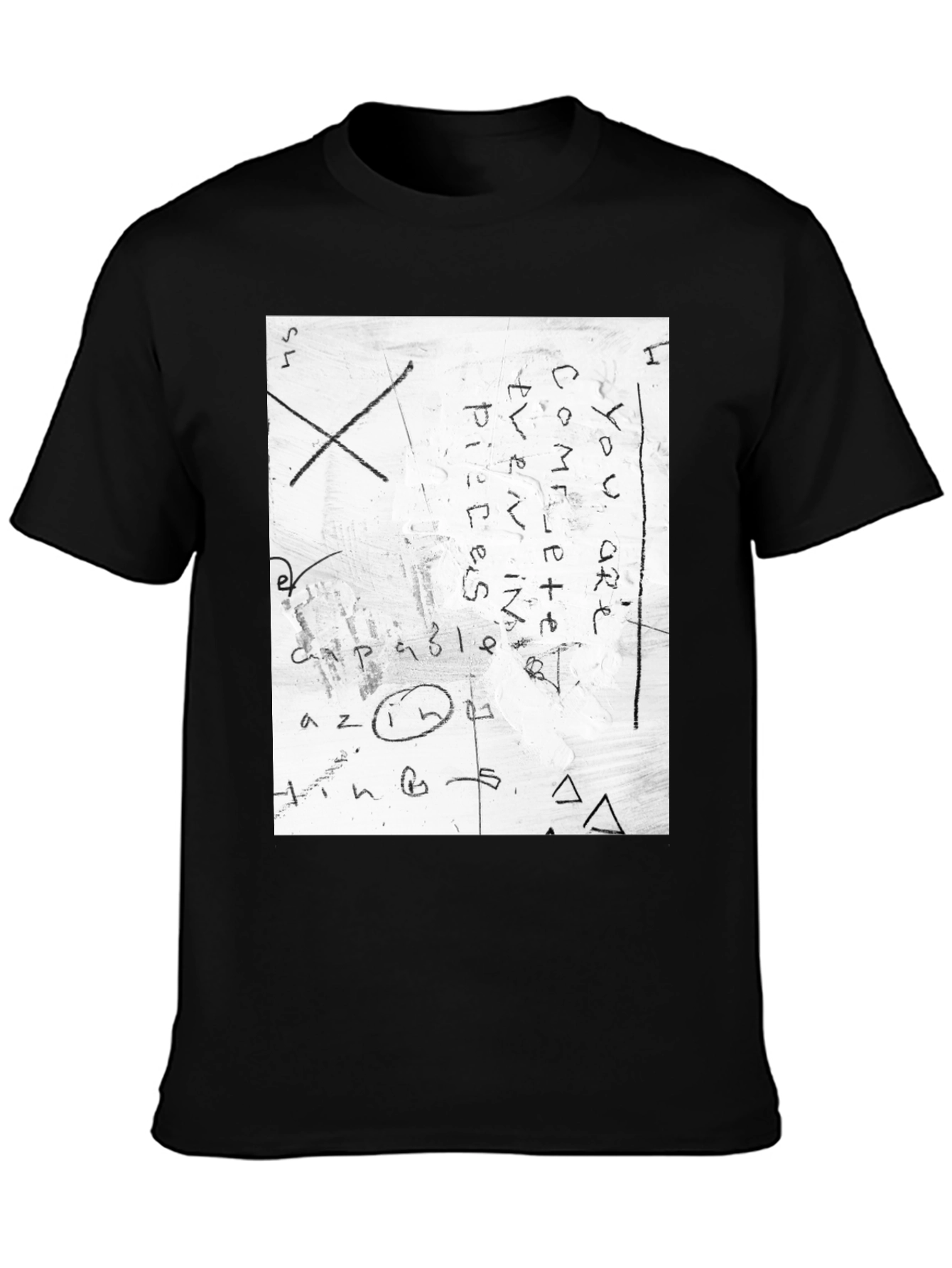 Abstract Graphic Print Crew Neck T-Shirt