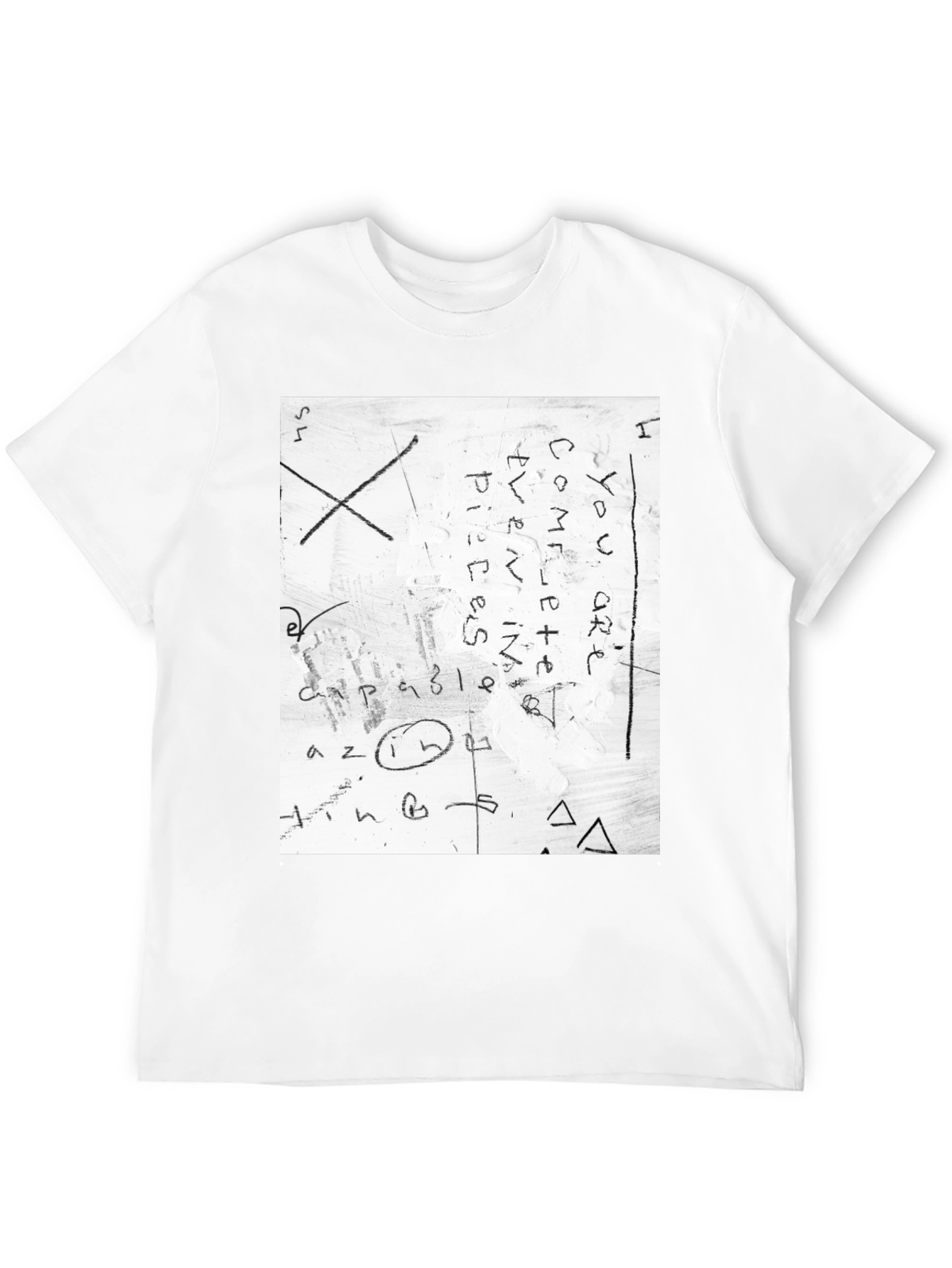 Abstract Graphic Print Crew Neck T-Shirt