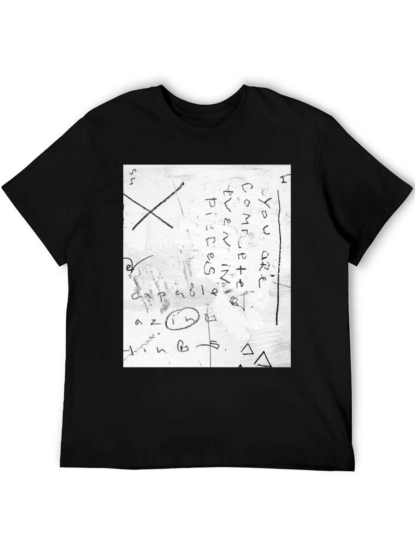 Abstract Graphic Print Crew Neck T-Shirt