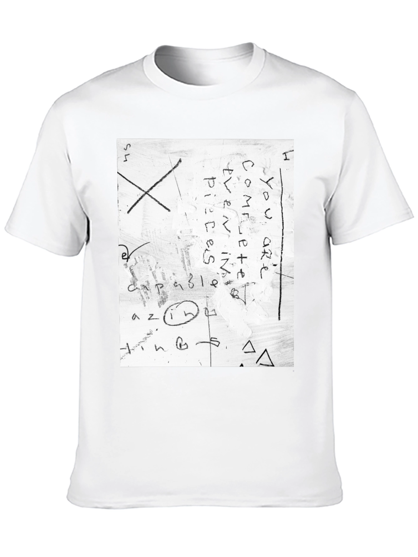 Abstract Graphic Print Crew Neck T-Shirt