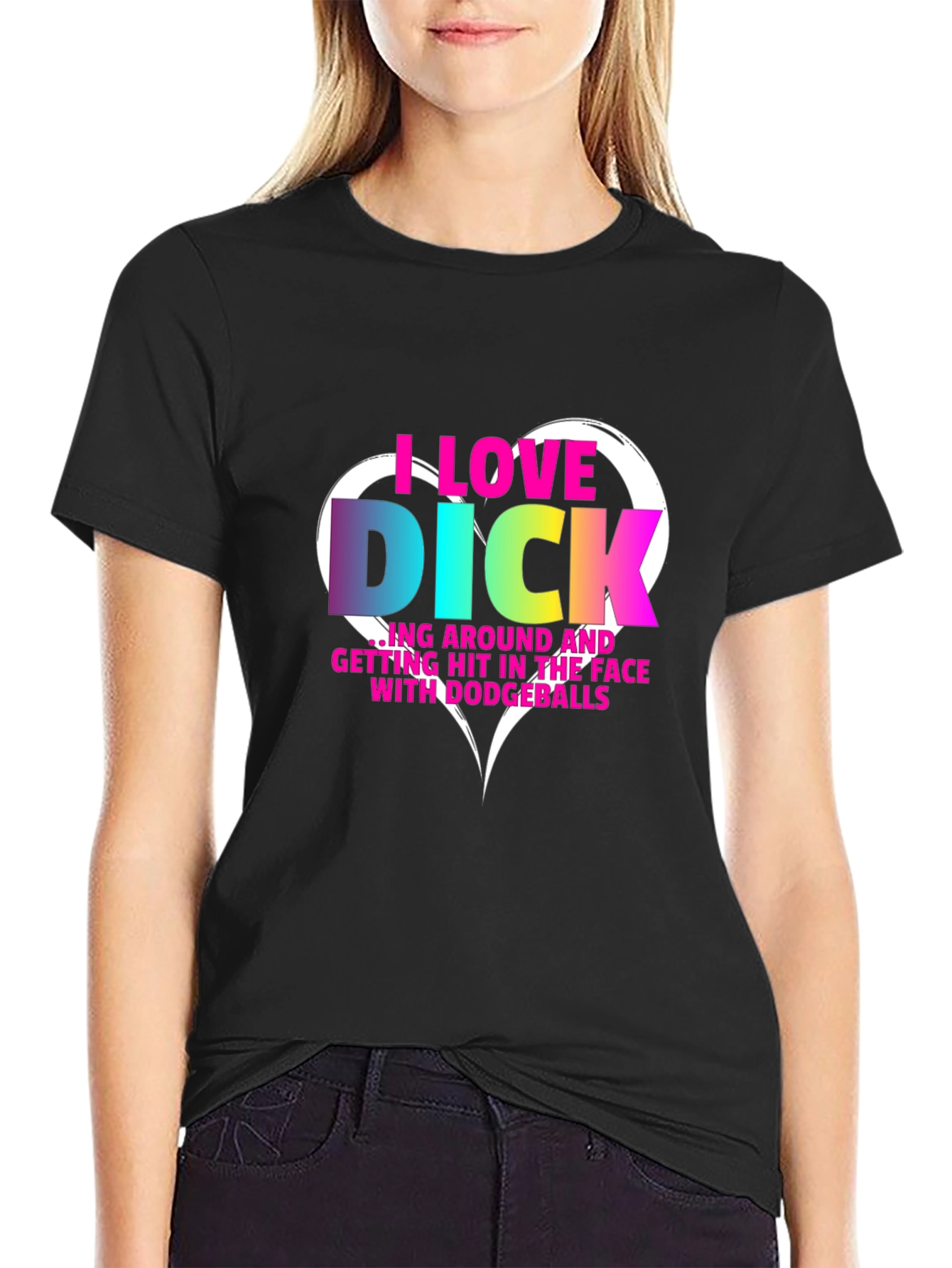 I Love Dick Dodgeball T-Shirt Funny Novelty Tee