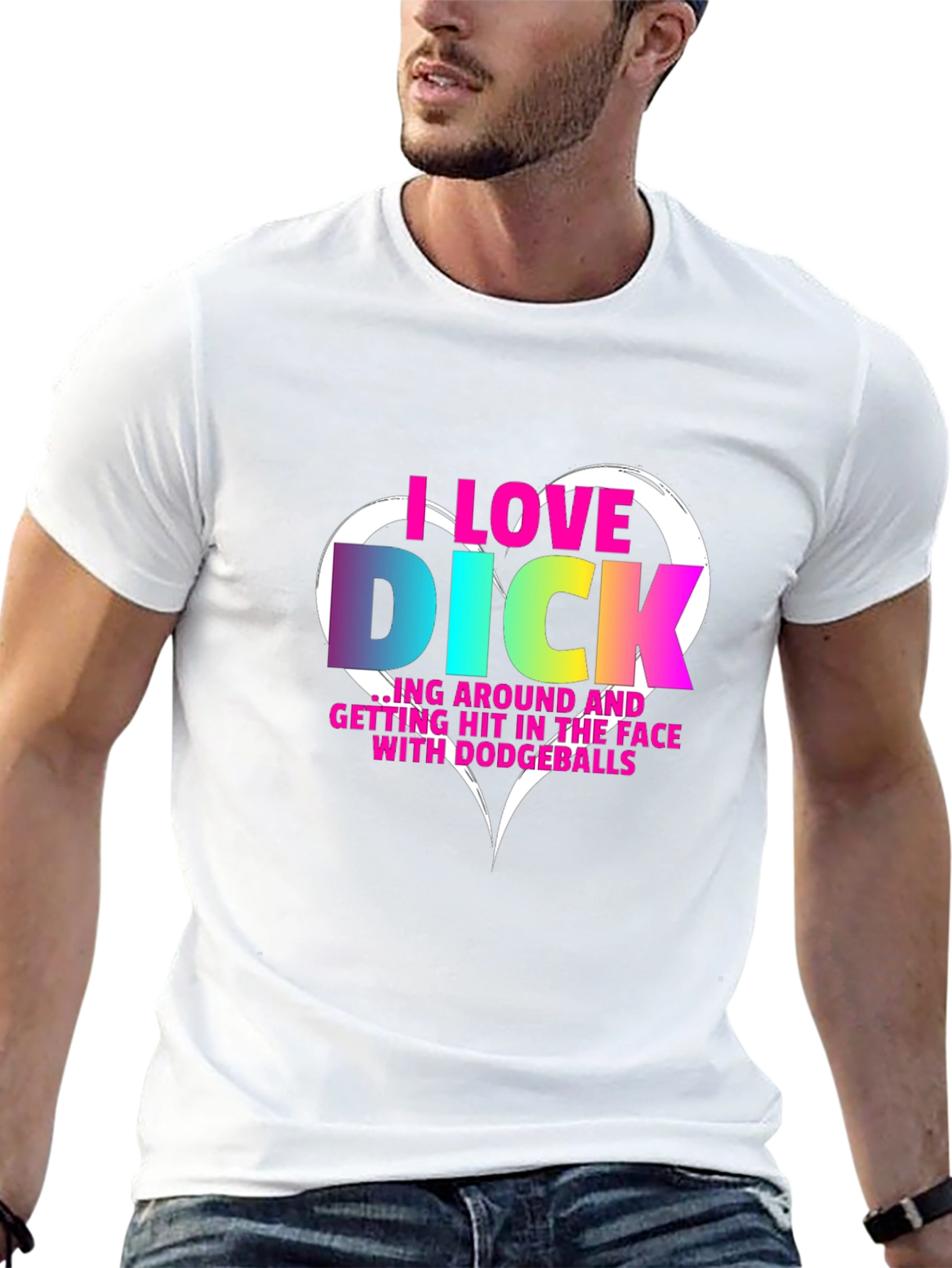 I Love Dick Dodgeball T-Shirt Funny Novelty Tee