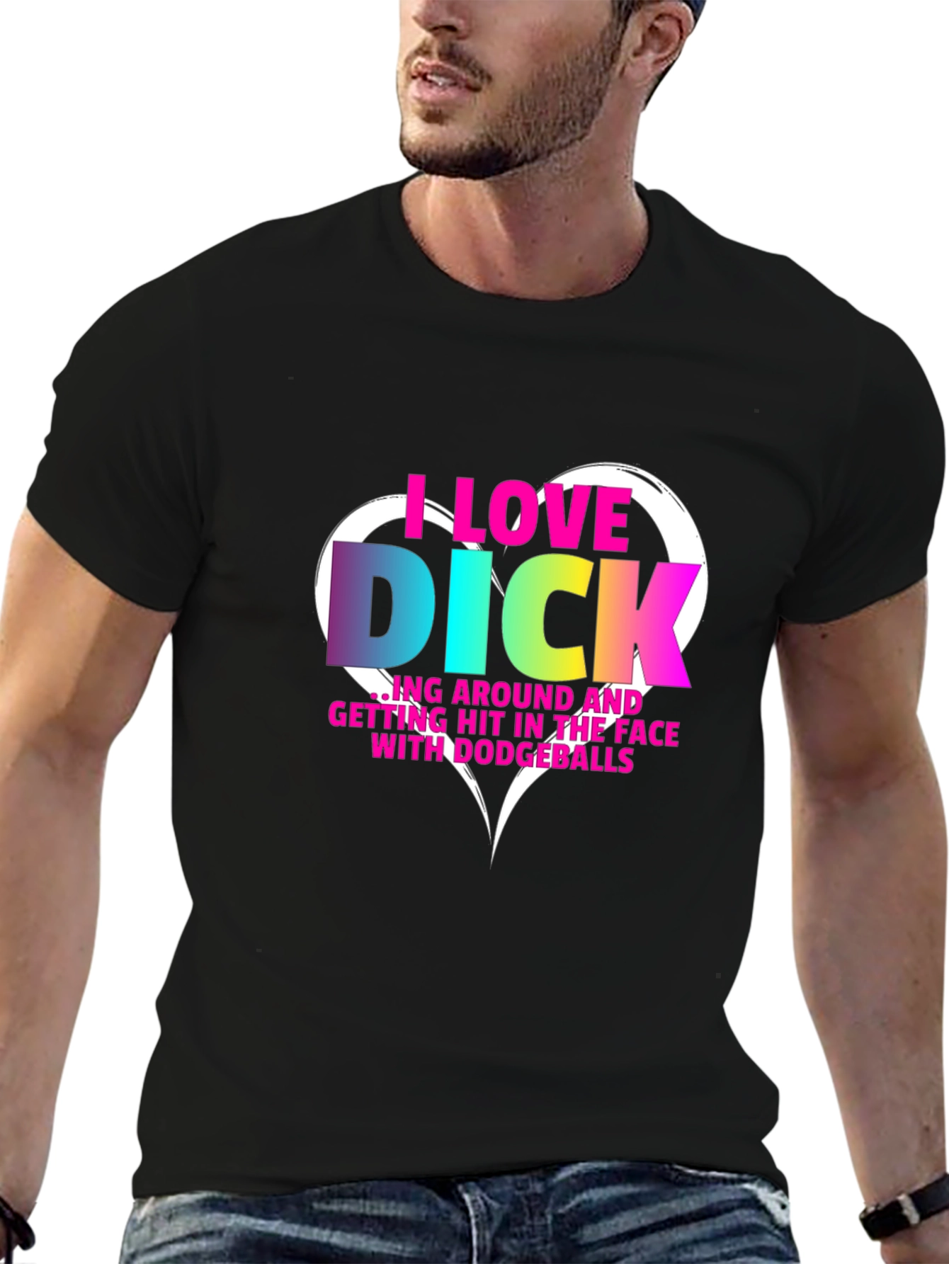 I Love Dick Dodgeball T-Shirt Funny Novelty Tee