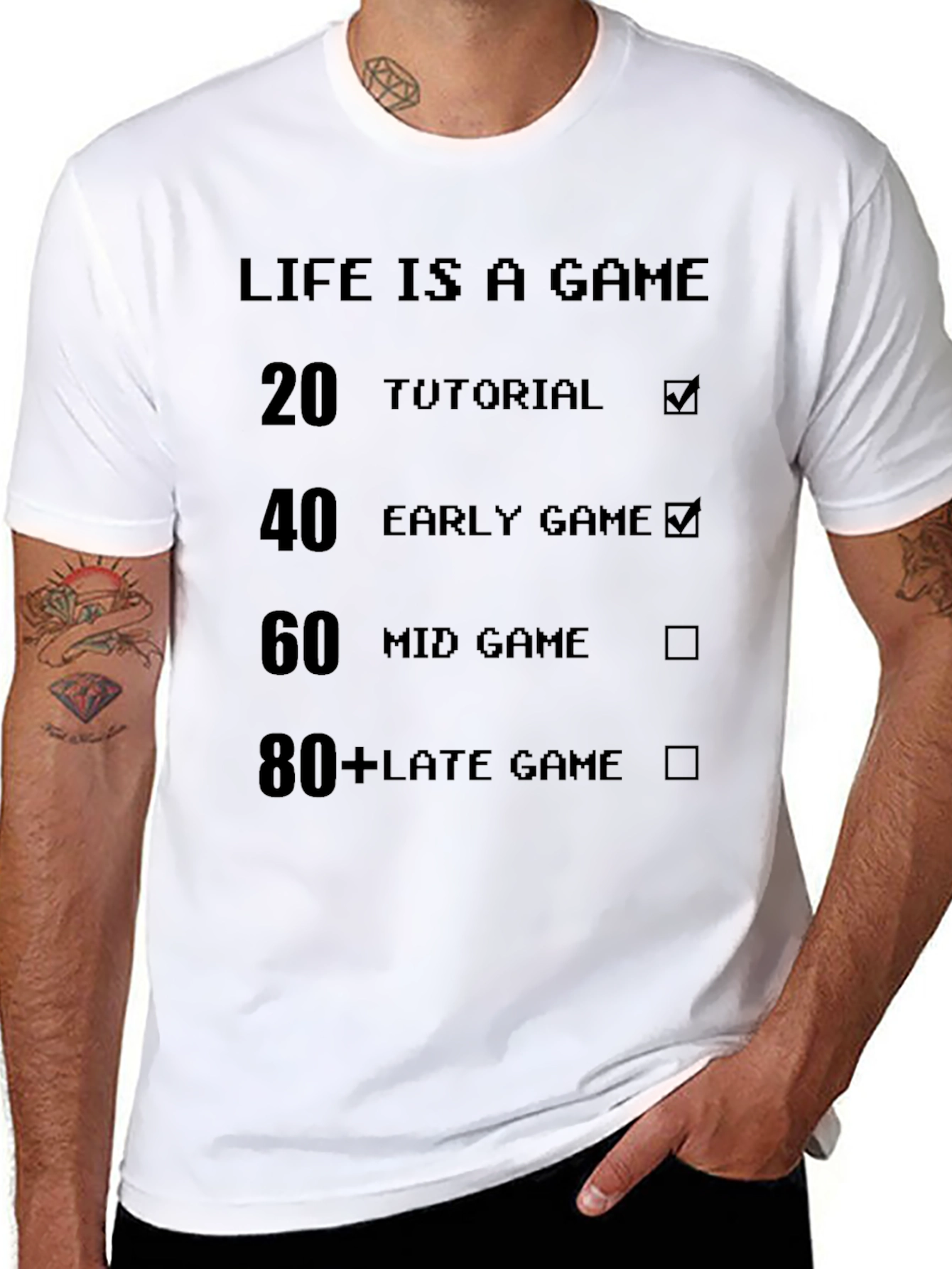 Life is a Game Black T-Shirt