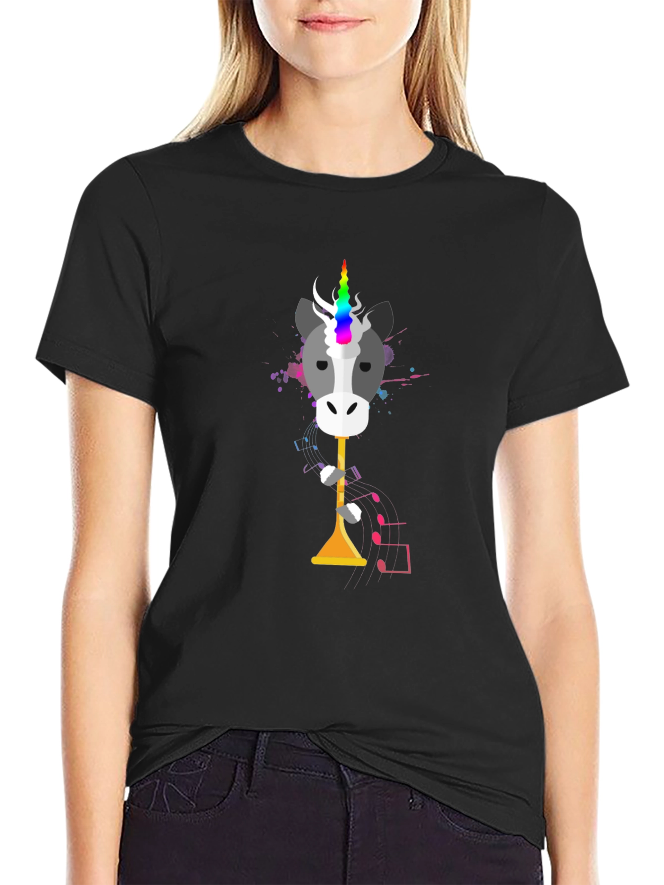 Unicorn Trumpet T-Shirt - Musical Fun!