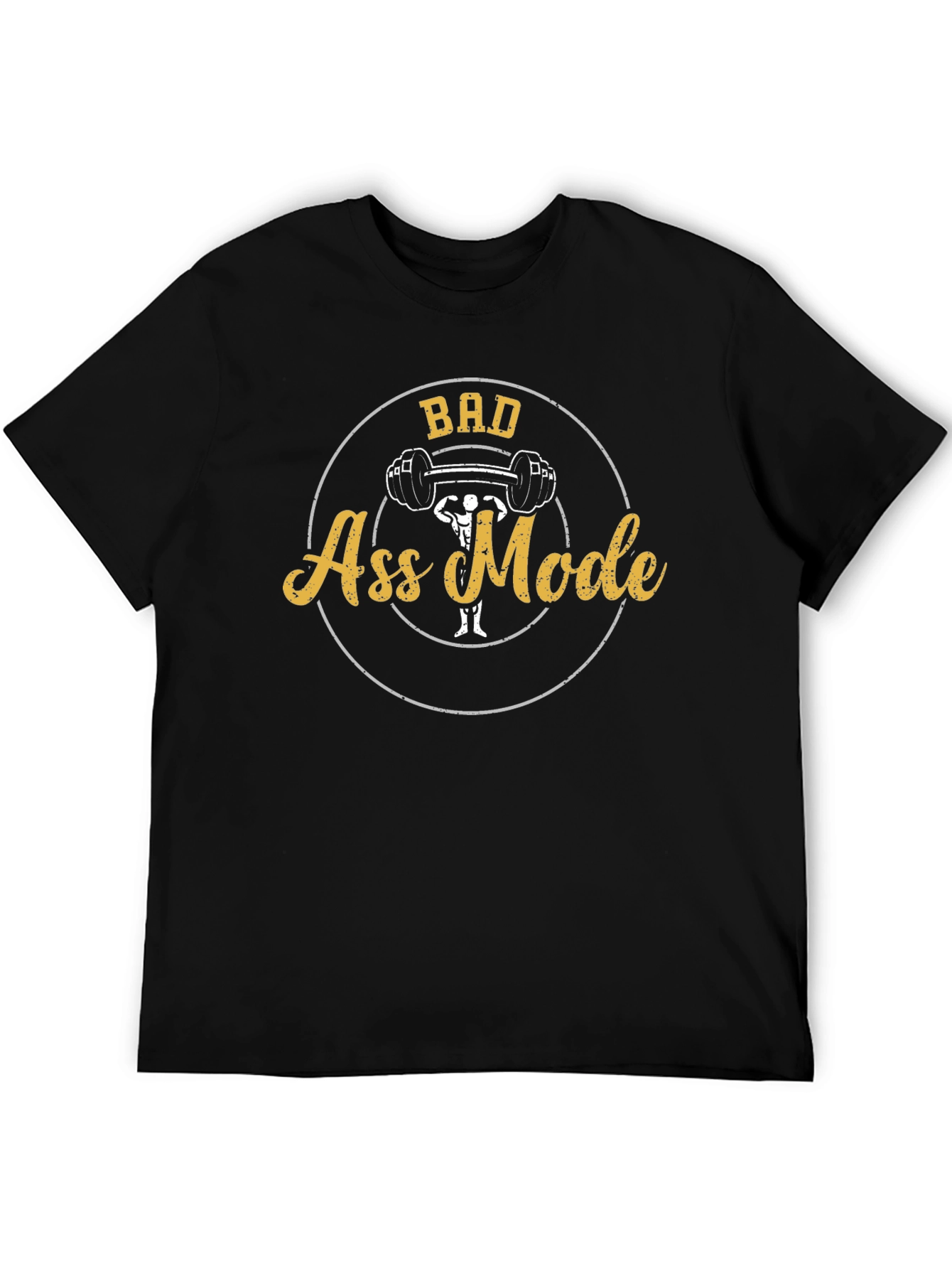 Bad Ass Mode Black Graphic T-Shirt