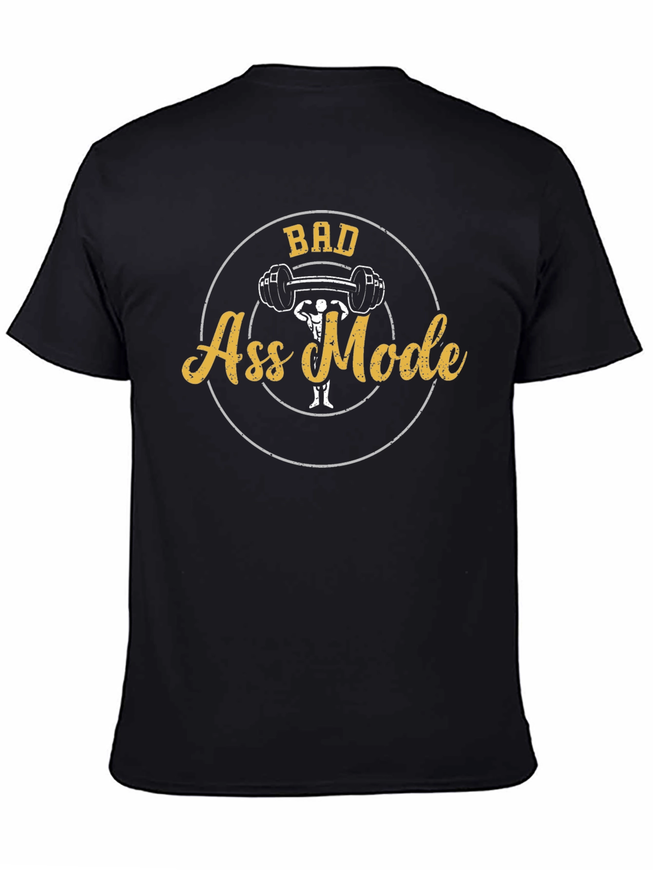 Bad Ass Mode Black Graphic T-Shirt