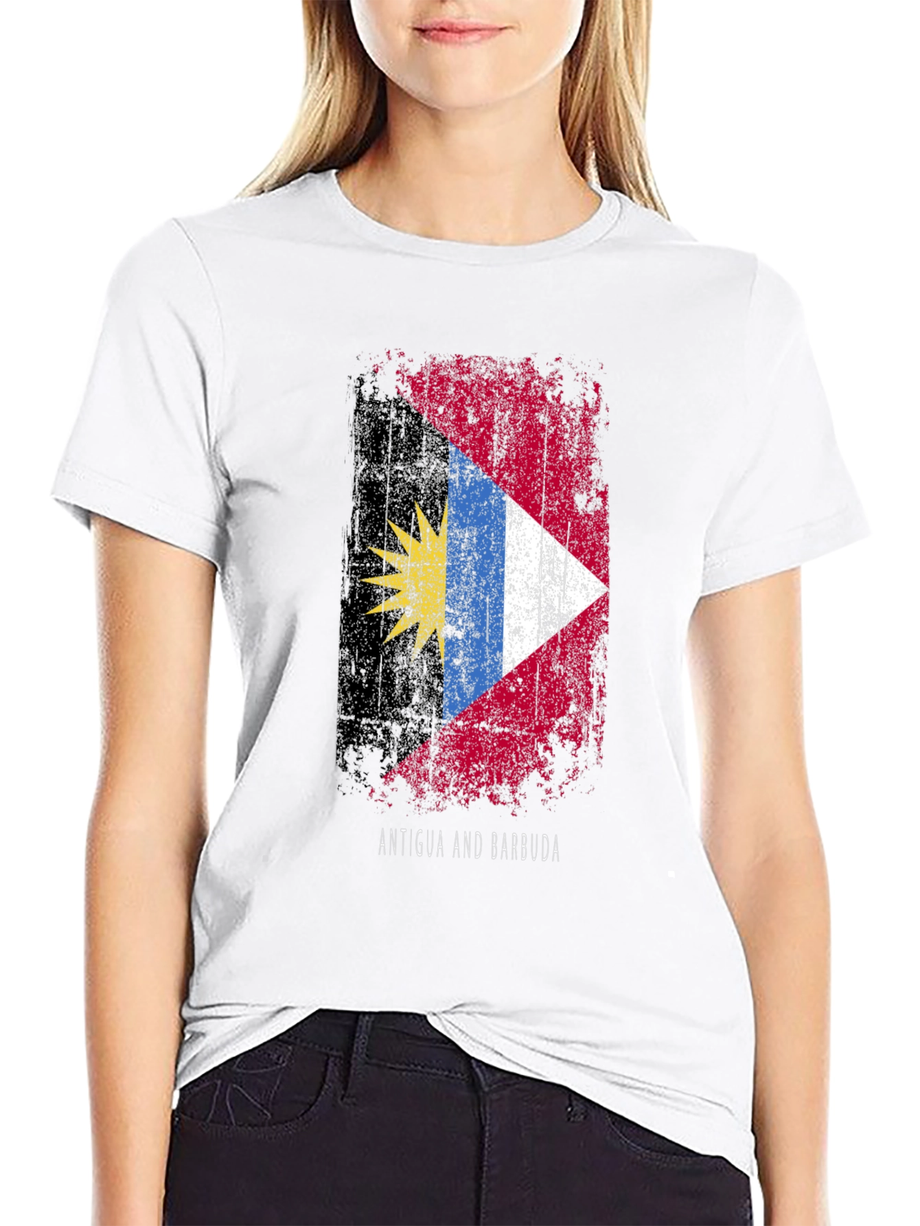 Antigua & Barbuda Flag T-Shirt - Distressed