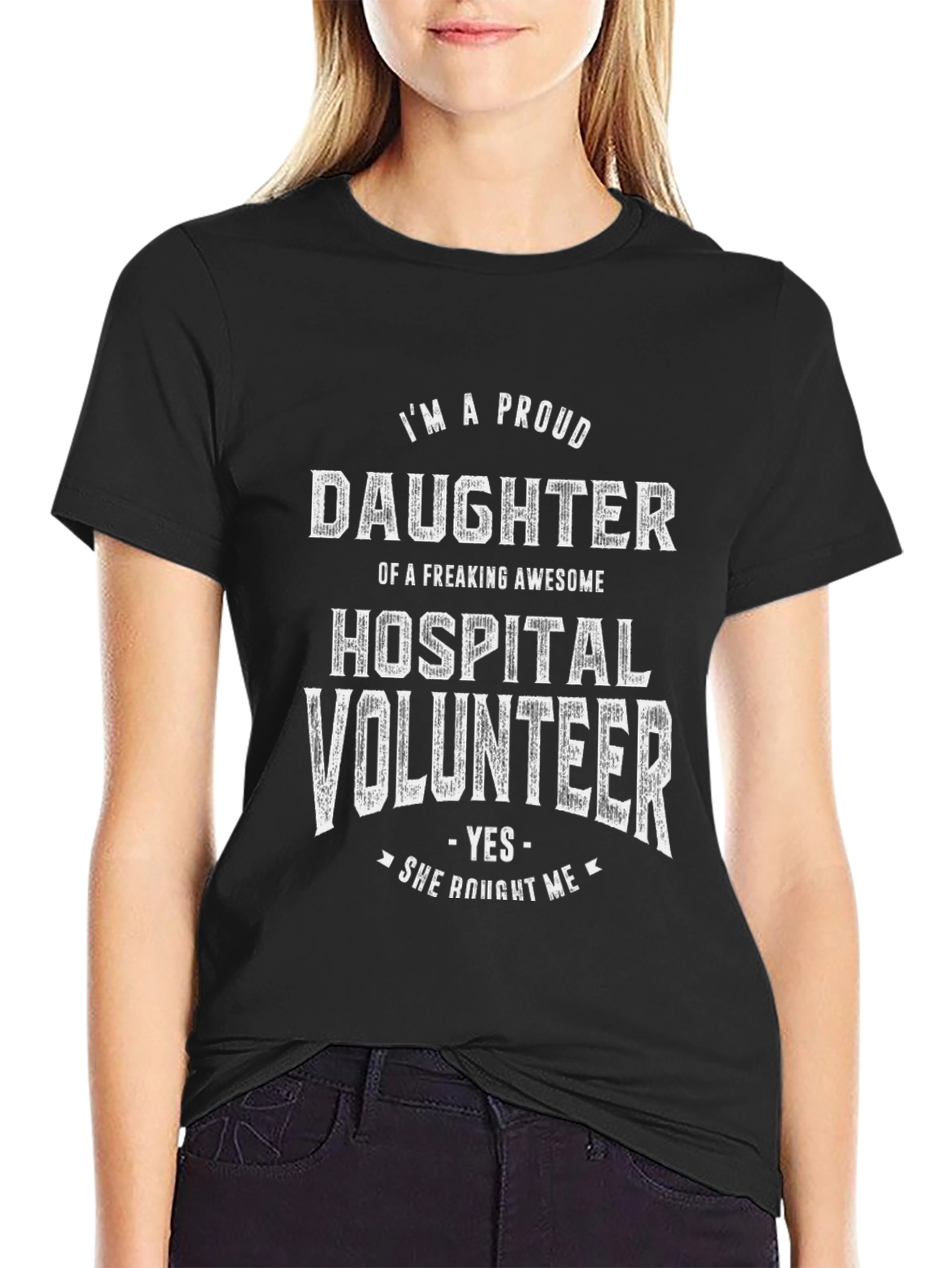 Proud Daughter Hospital Volunteer Graphic Tee
