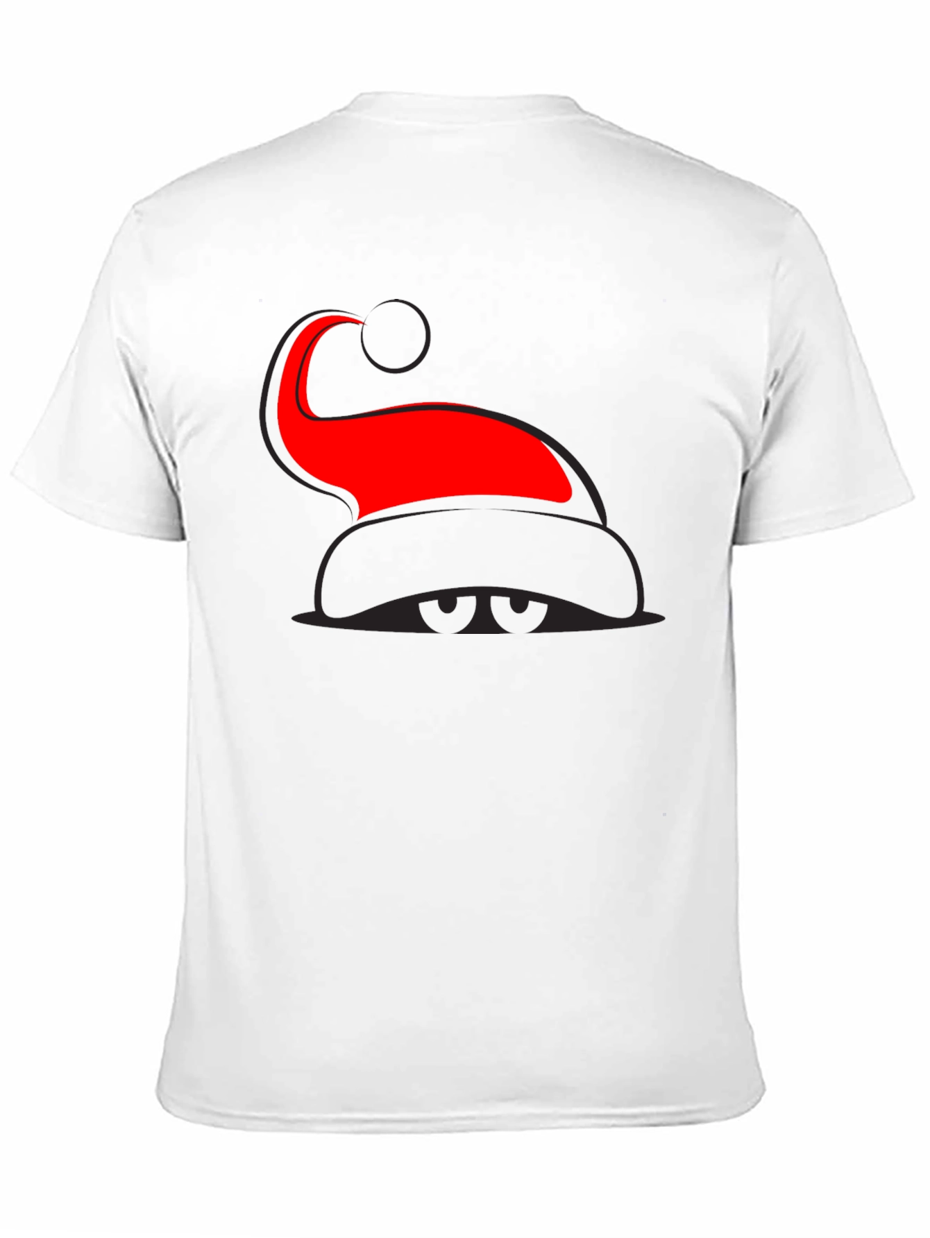 Santa Hat Graphic Tee - Festive Holiday T-Shirt