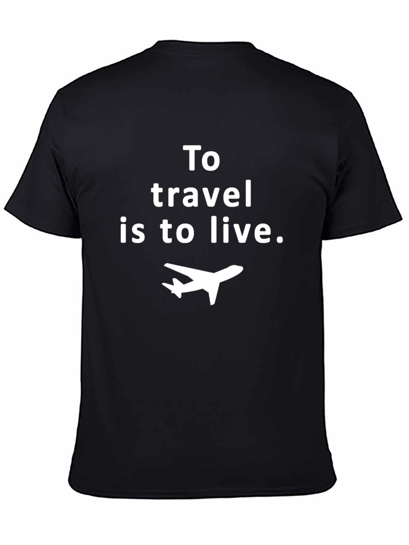 Travel is to Live T-Shirt - Airplane Design