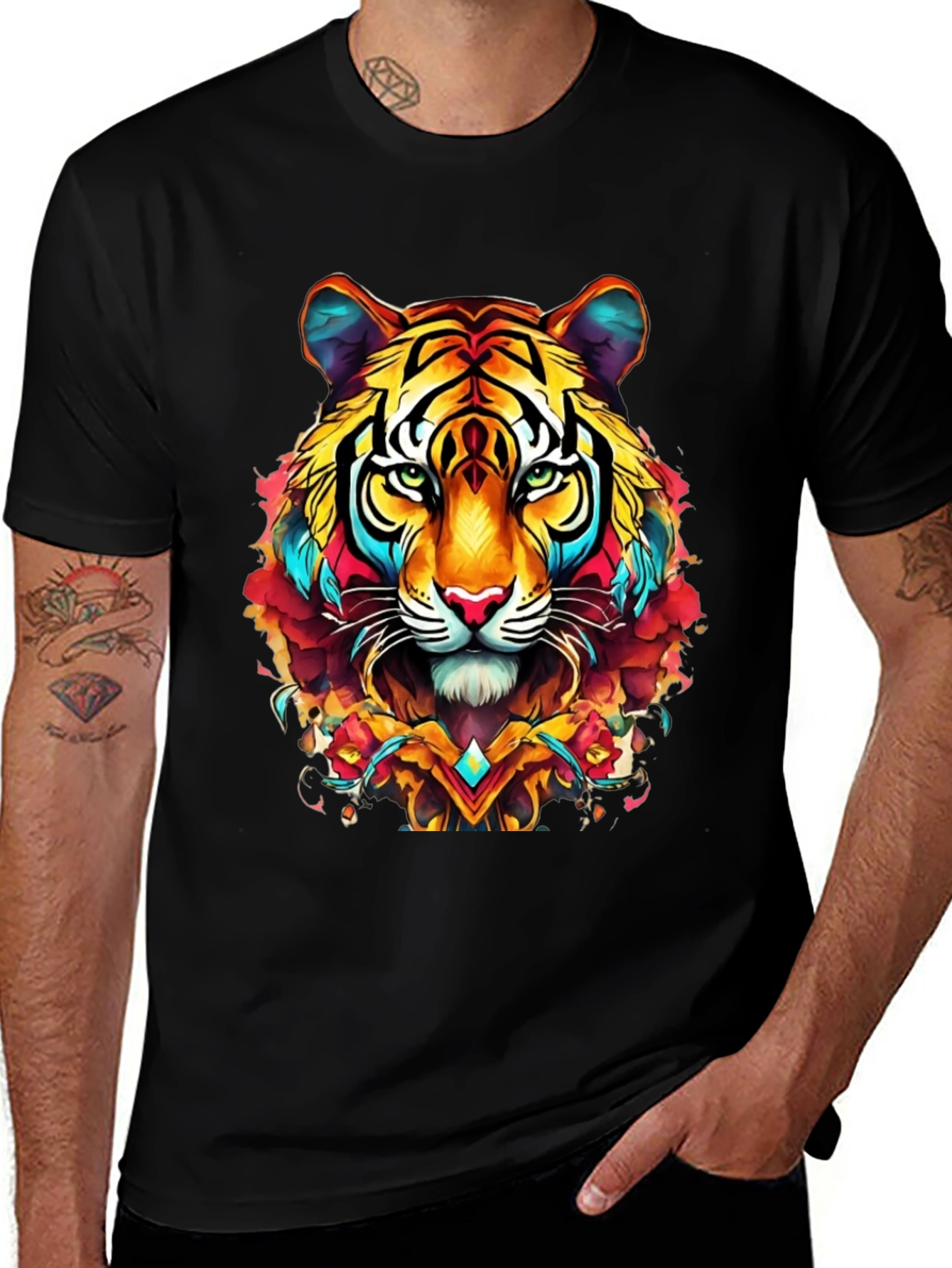 Vibrant Tiger Graphic Tee - Bold Style