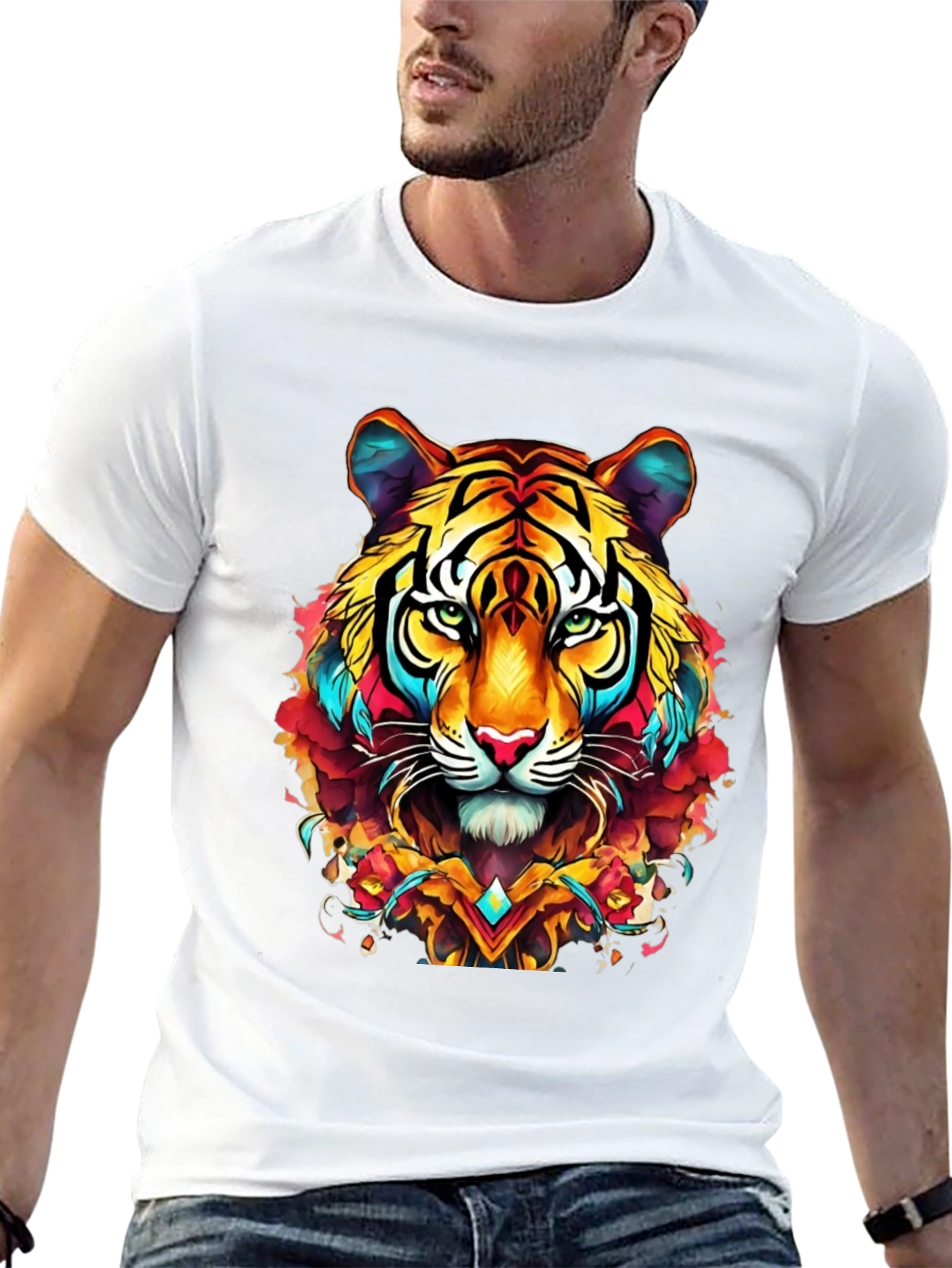 Vibrant Tiger Graphic Tee - Bold Style