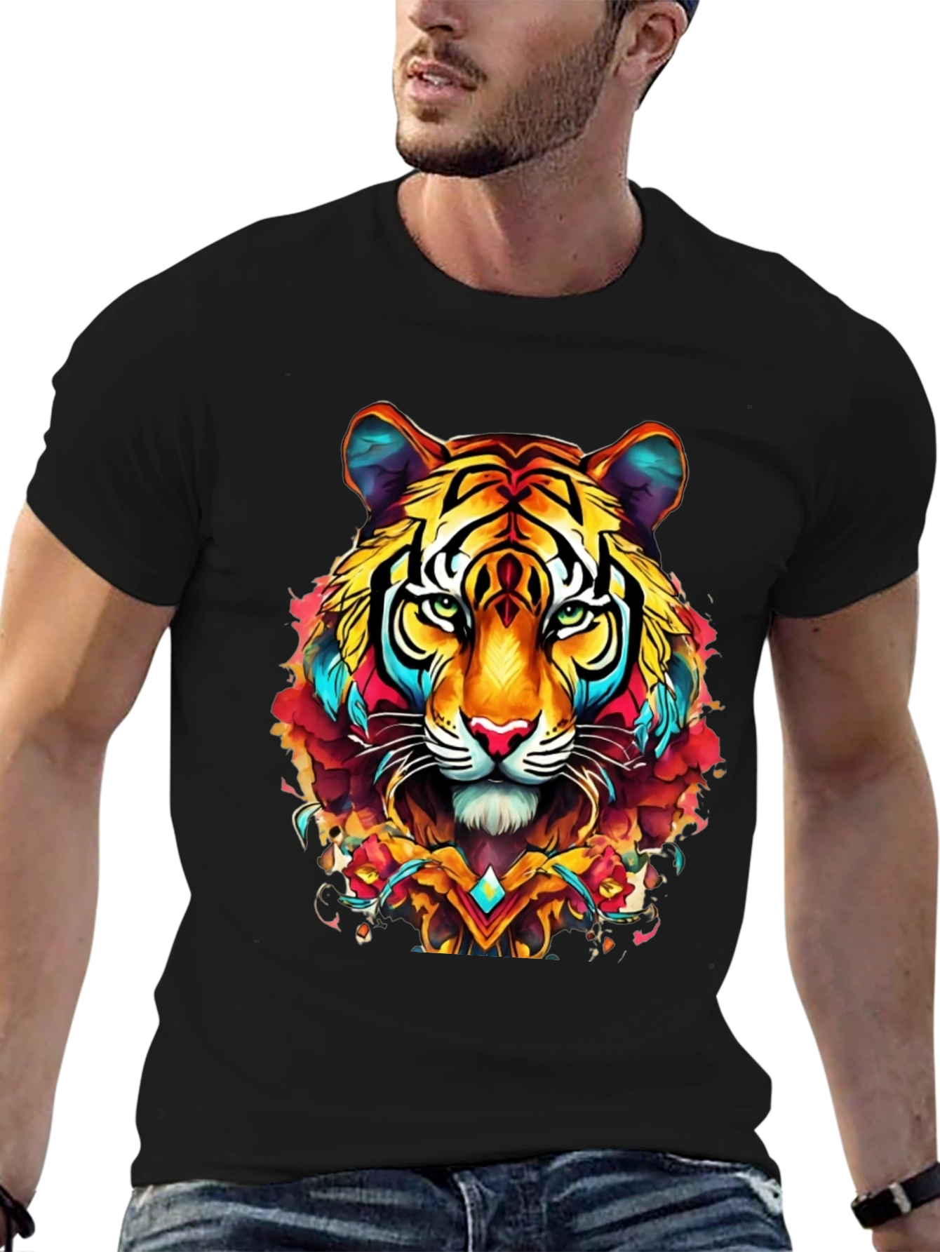 Vibrant Tiger Graphic Tee - Bold Style
