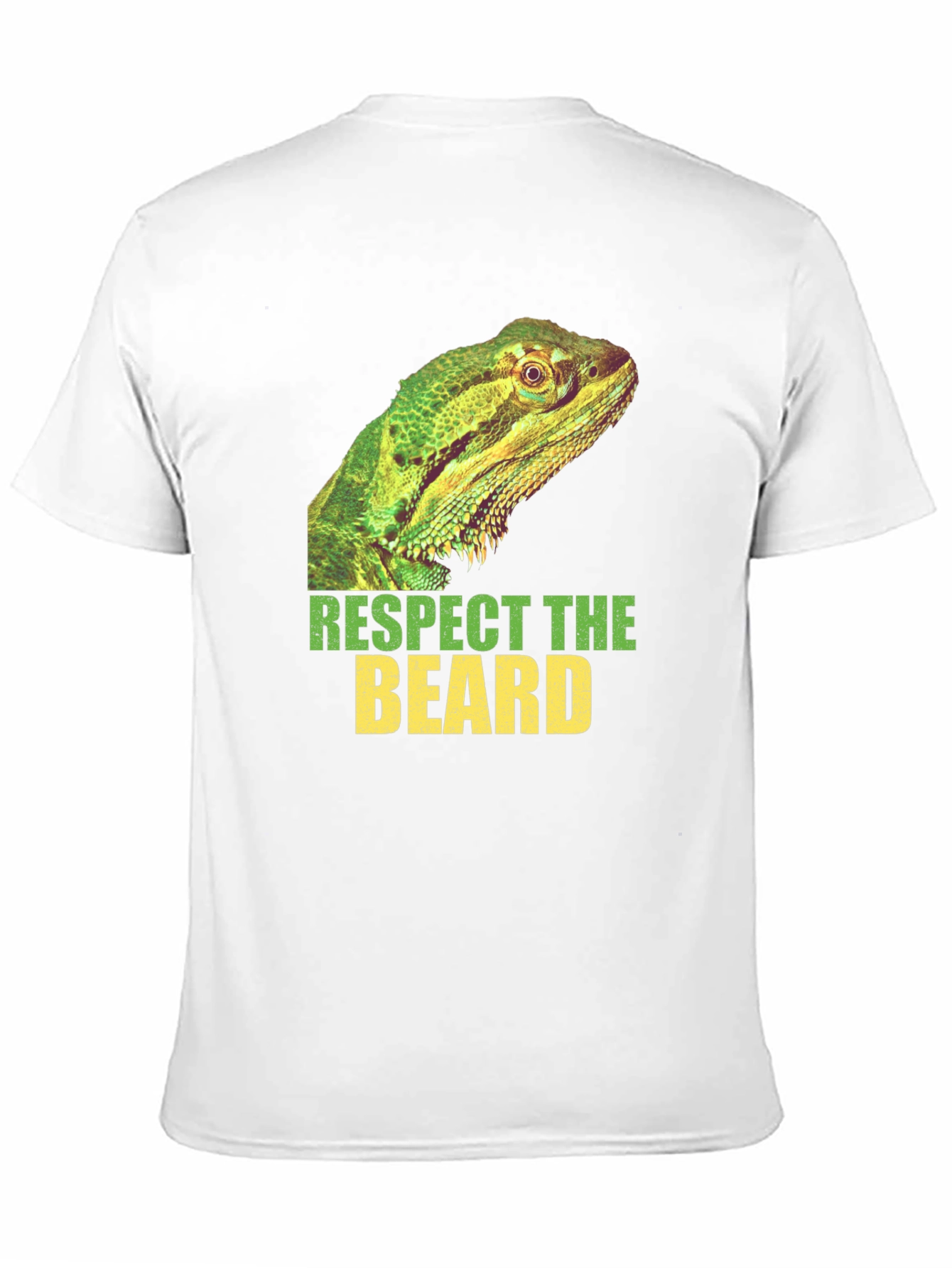 Respect The Beard Lizard Graphic T-Shirt