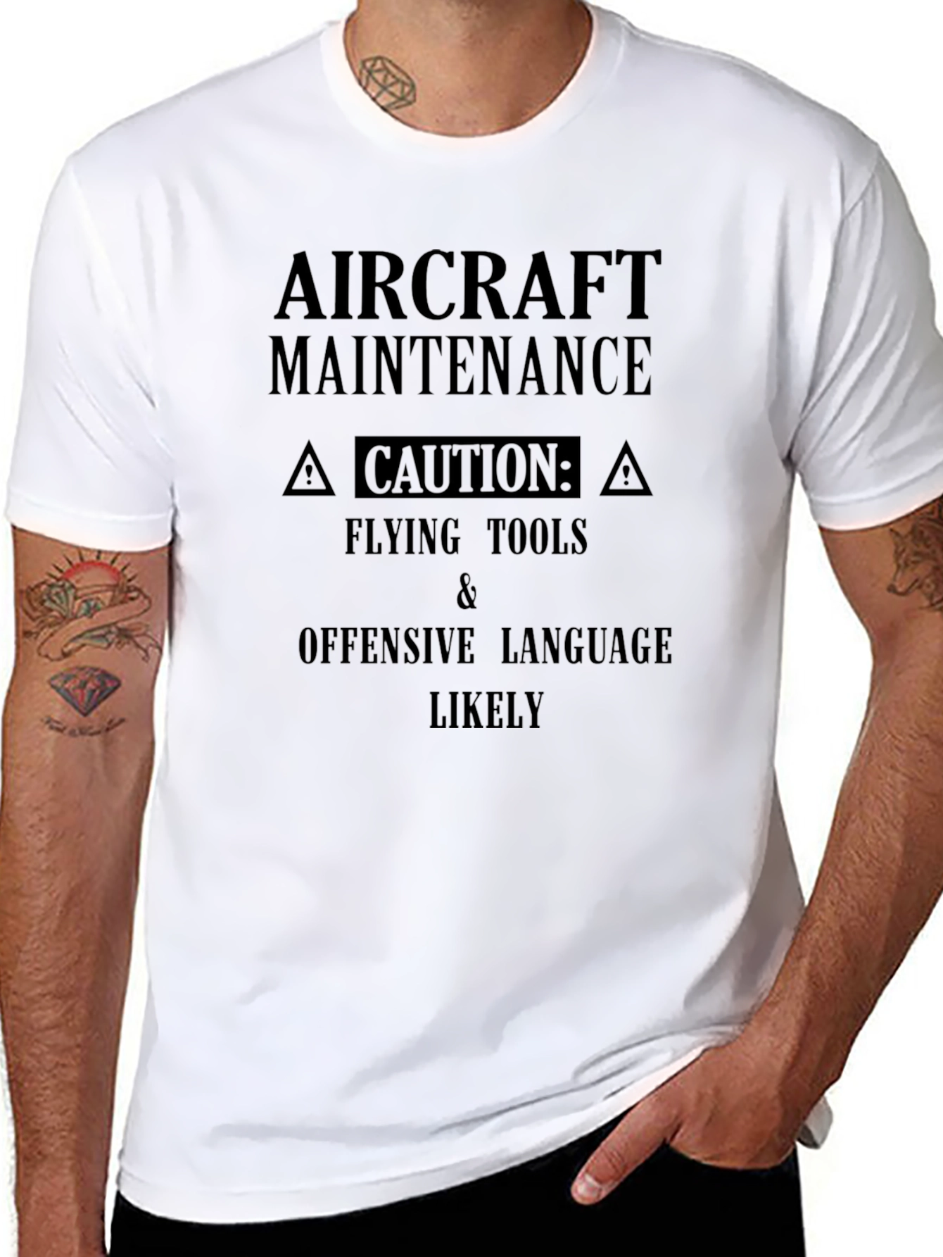 Aircraft Maintenance Caution T-Shirt