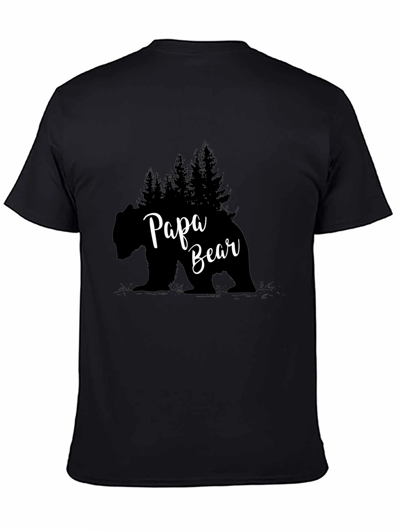 Papa Bear T-Shirt - Black Graphic Tee