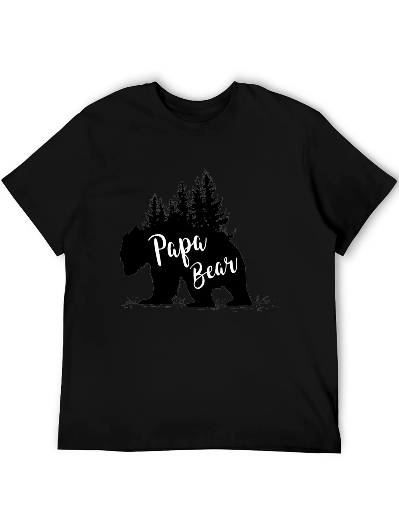 Papa Bear T-Shirt - Black Graphic Tee