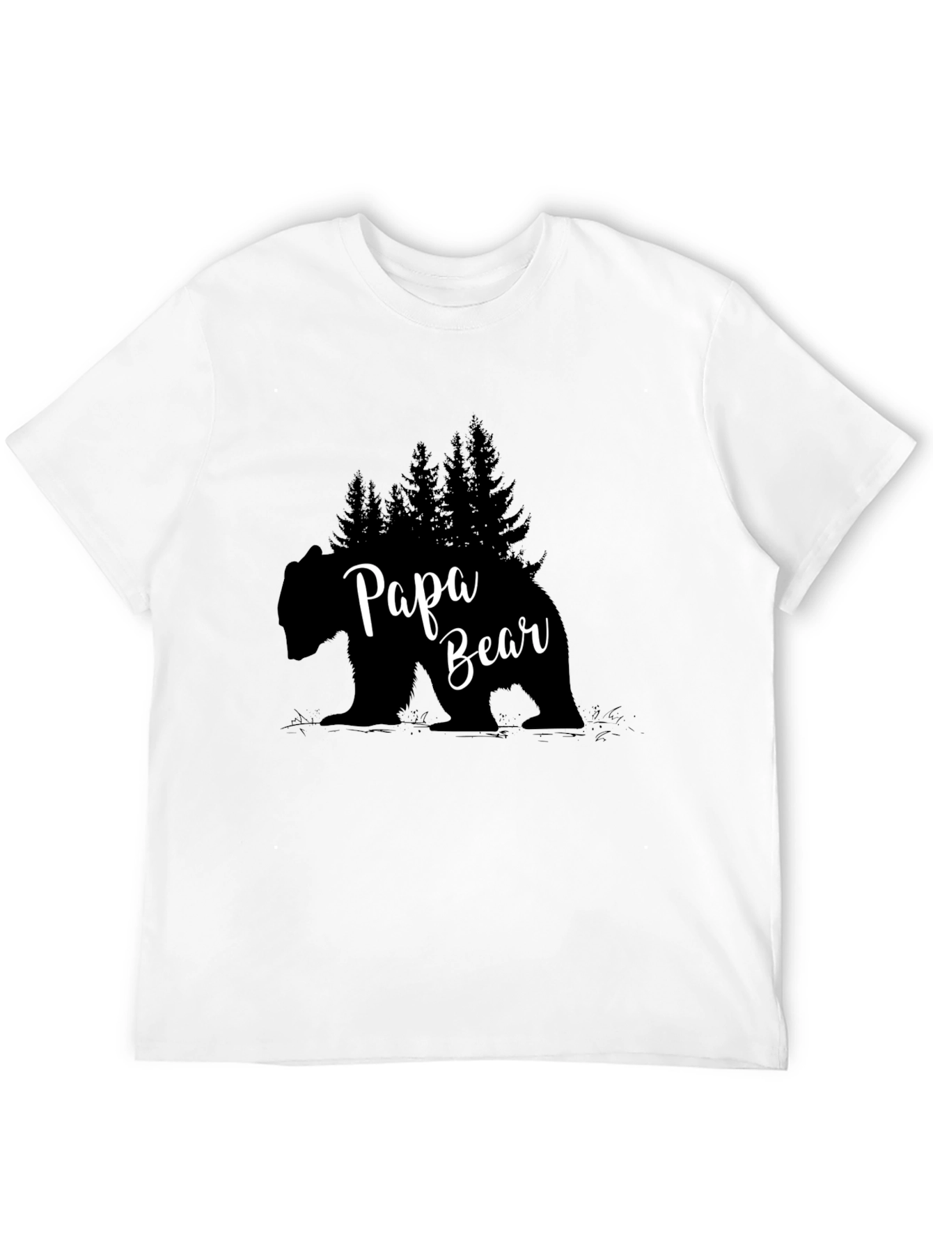 Papa Bear T-Shirt - Black Graphic Tee