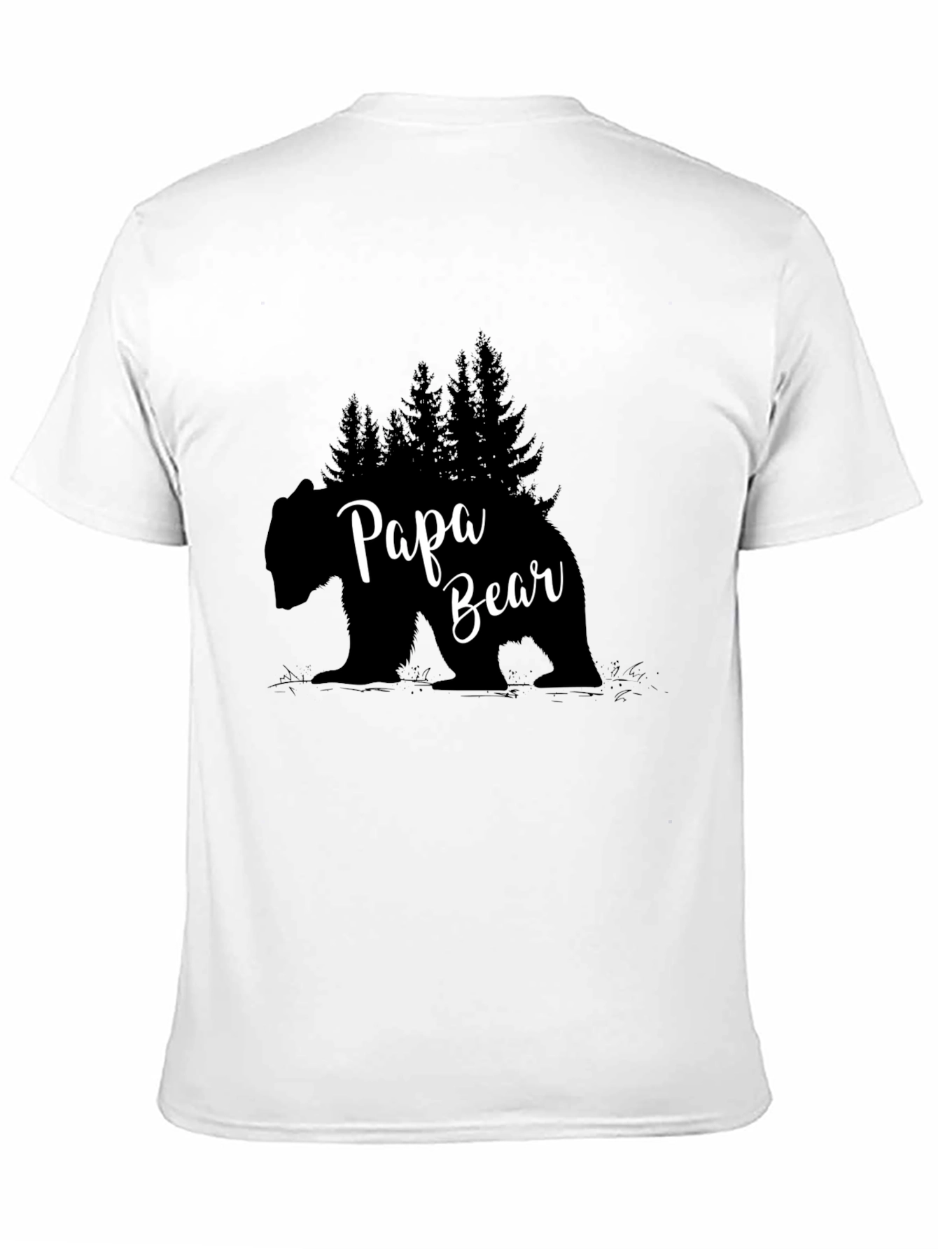 Papa Bear T-Shirt - Black Graphic Tee