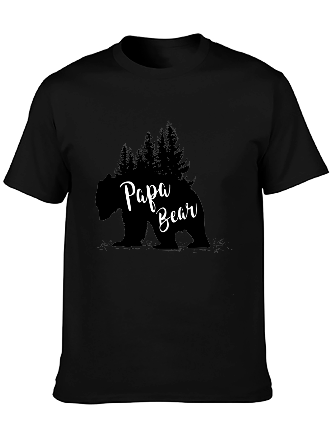 Papa Bear T-Shirt - Black Graphic Tee