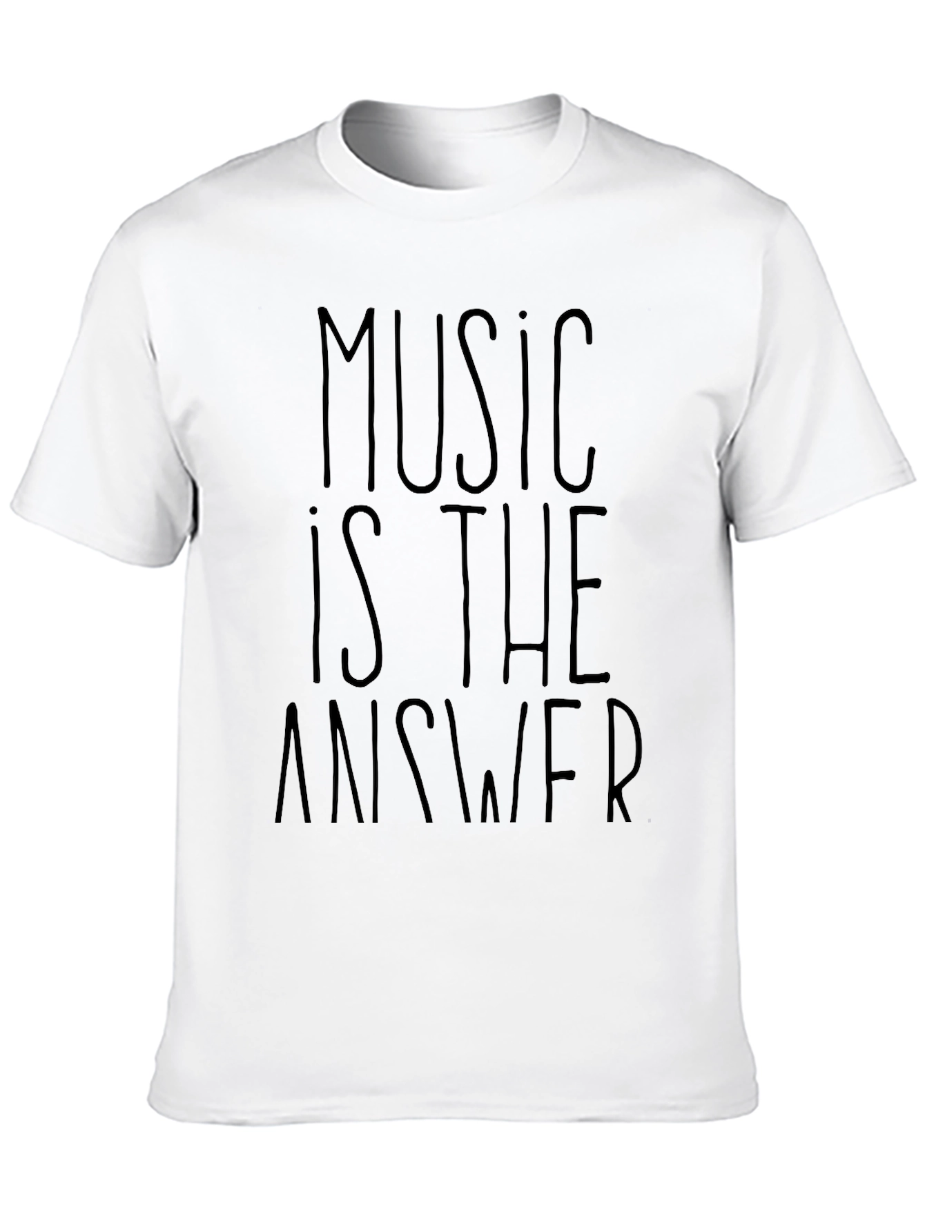 Music Is The Answer Black Graphic Tee