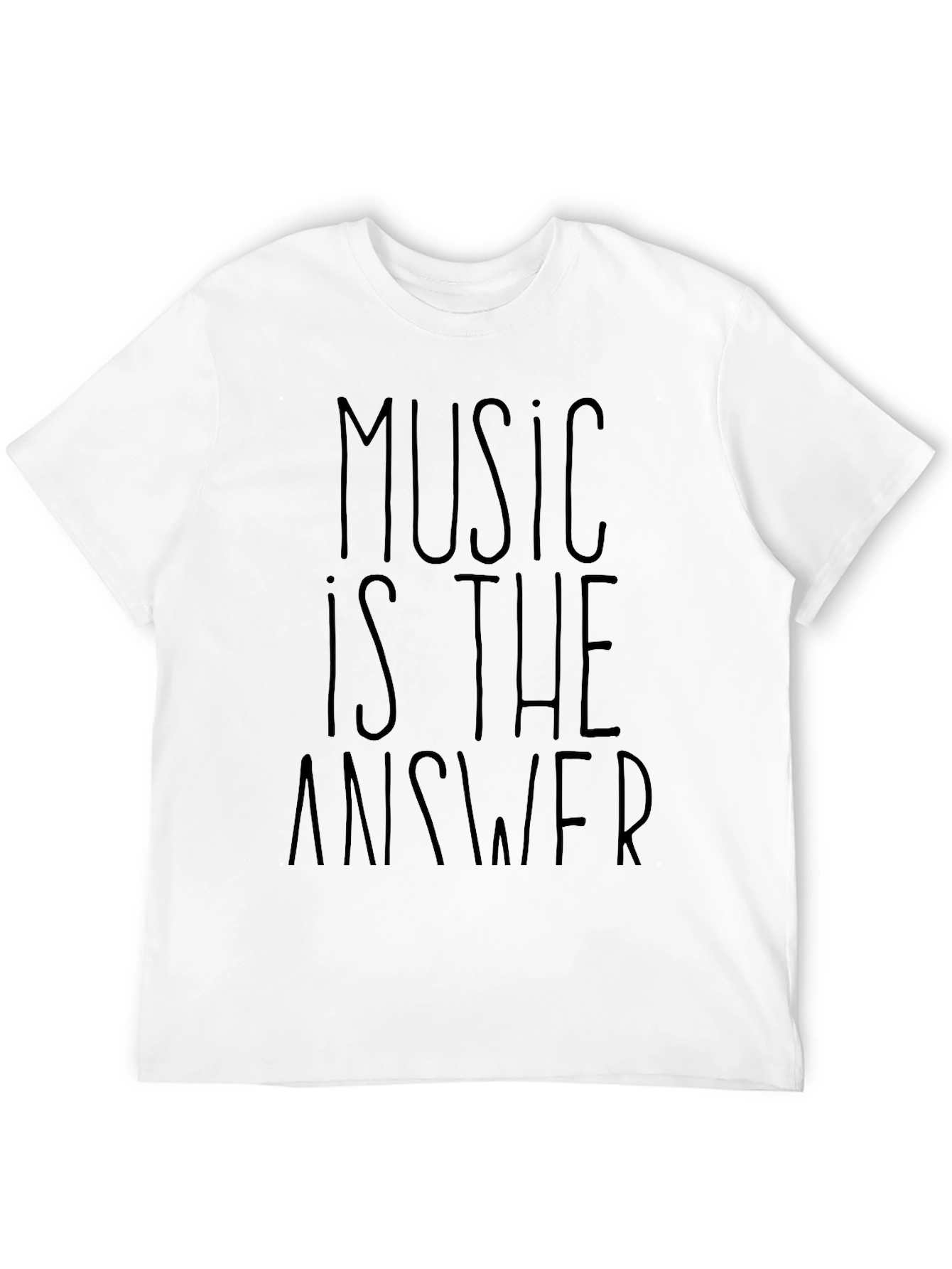 Music Is The Answer Black Graphic Tee