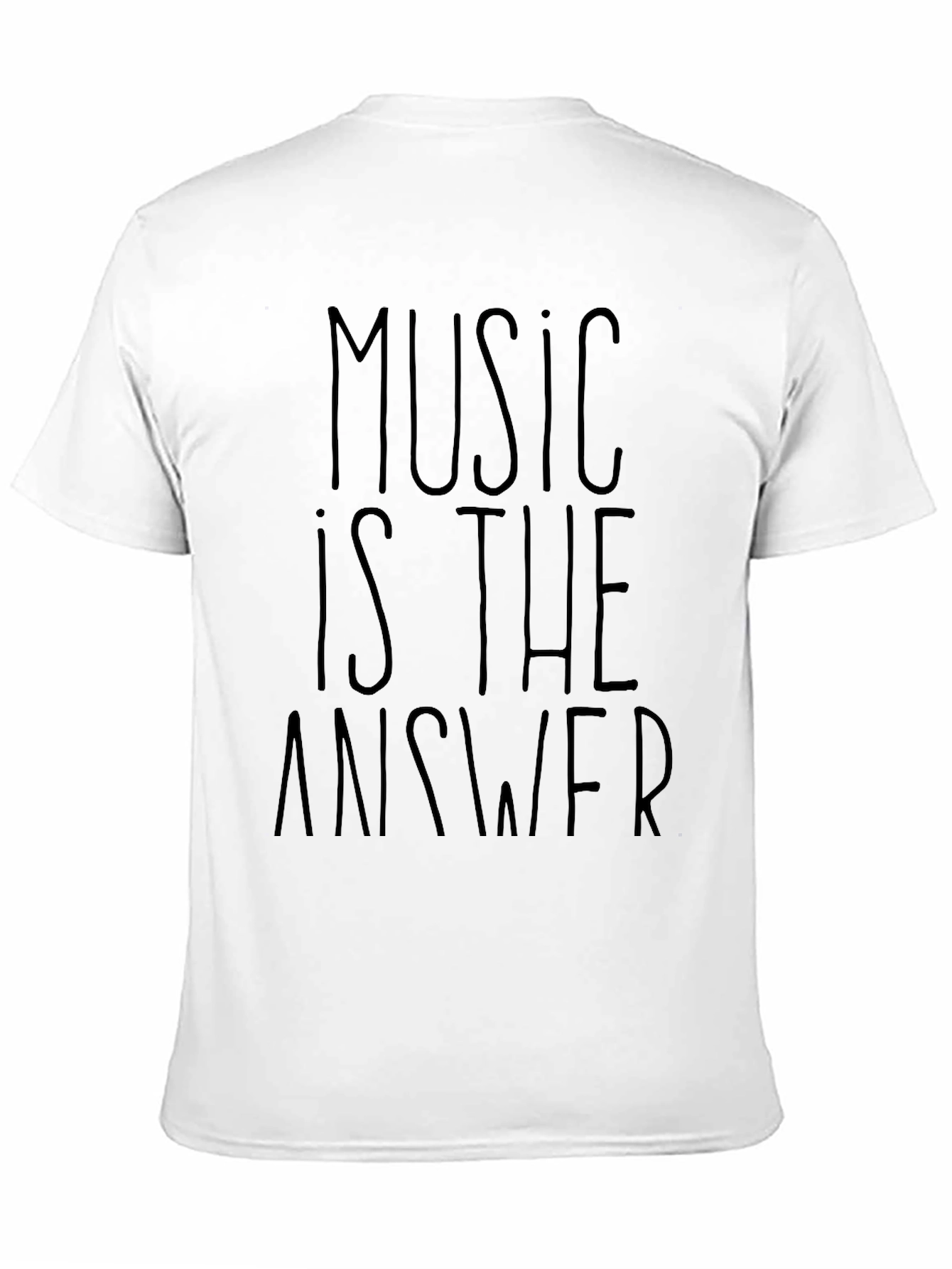 Music Is The Answer Black Graphic Tee