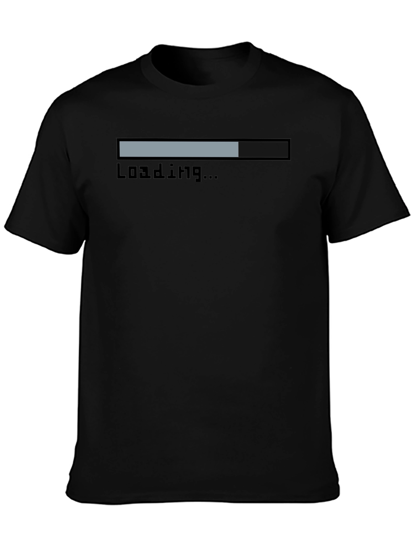 Loading Bar Black Graphic Tee