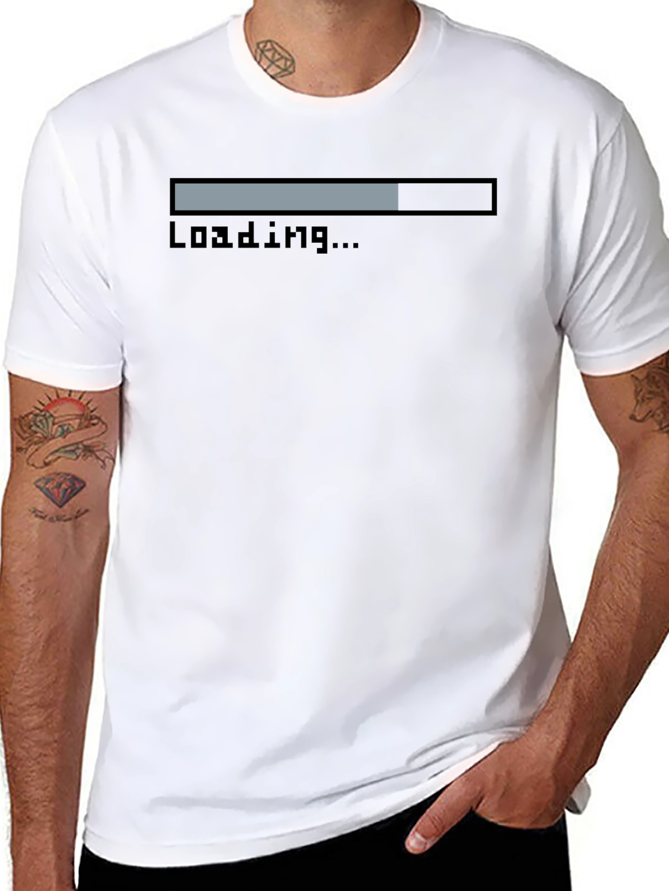 Loading Bar Black Graphic Tee