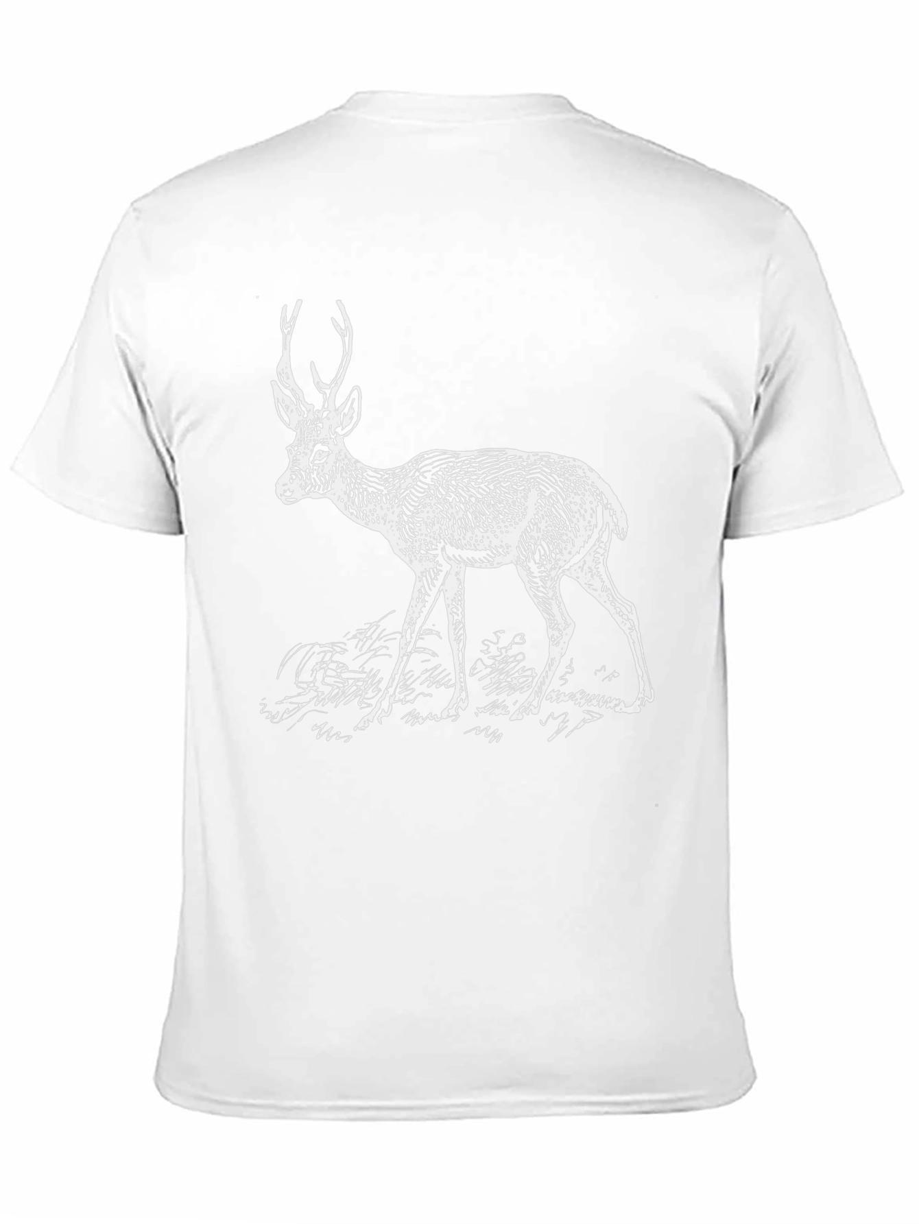 Deer Graphic Tee - Black Cotton Blend