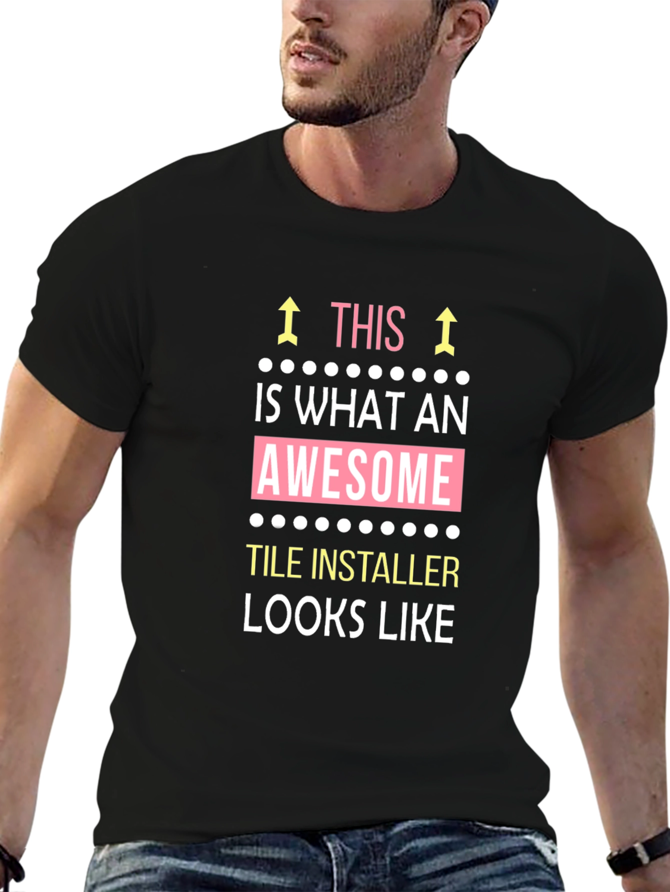 Awesome Tile Installer Graphic Tee - Black