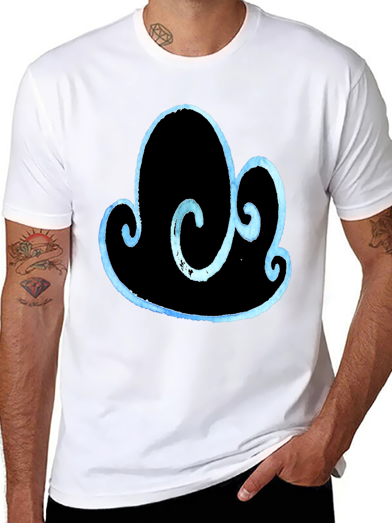 Abstract Cloud Design T-Shirt