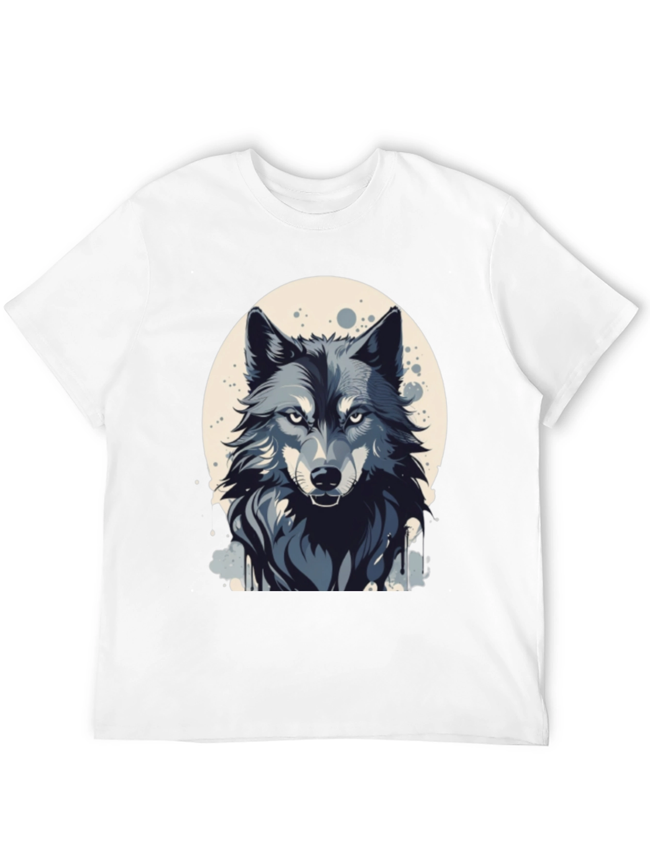 Mens Wolf Graphic Black T-Shirt