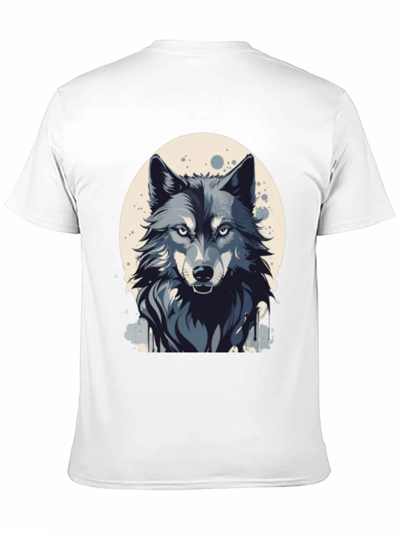 Mens Wolf Graphic Black T-Shirt