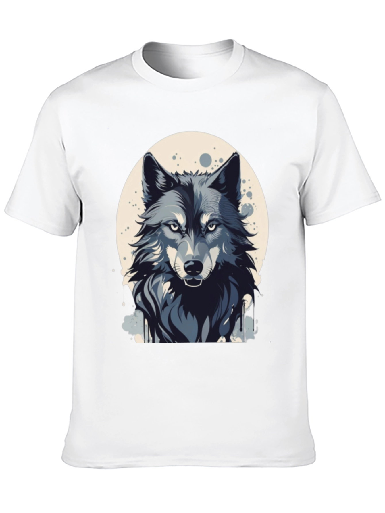 Mens Wolf Graphic Black T-Shirt
