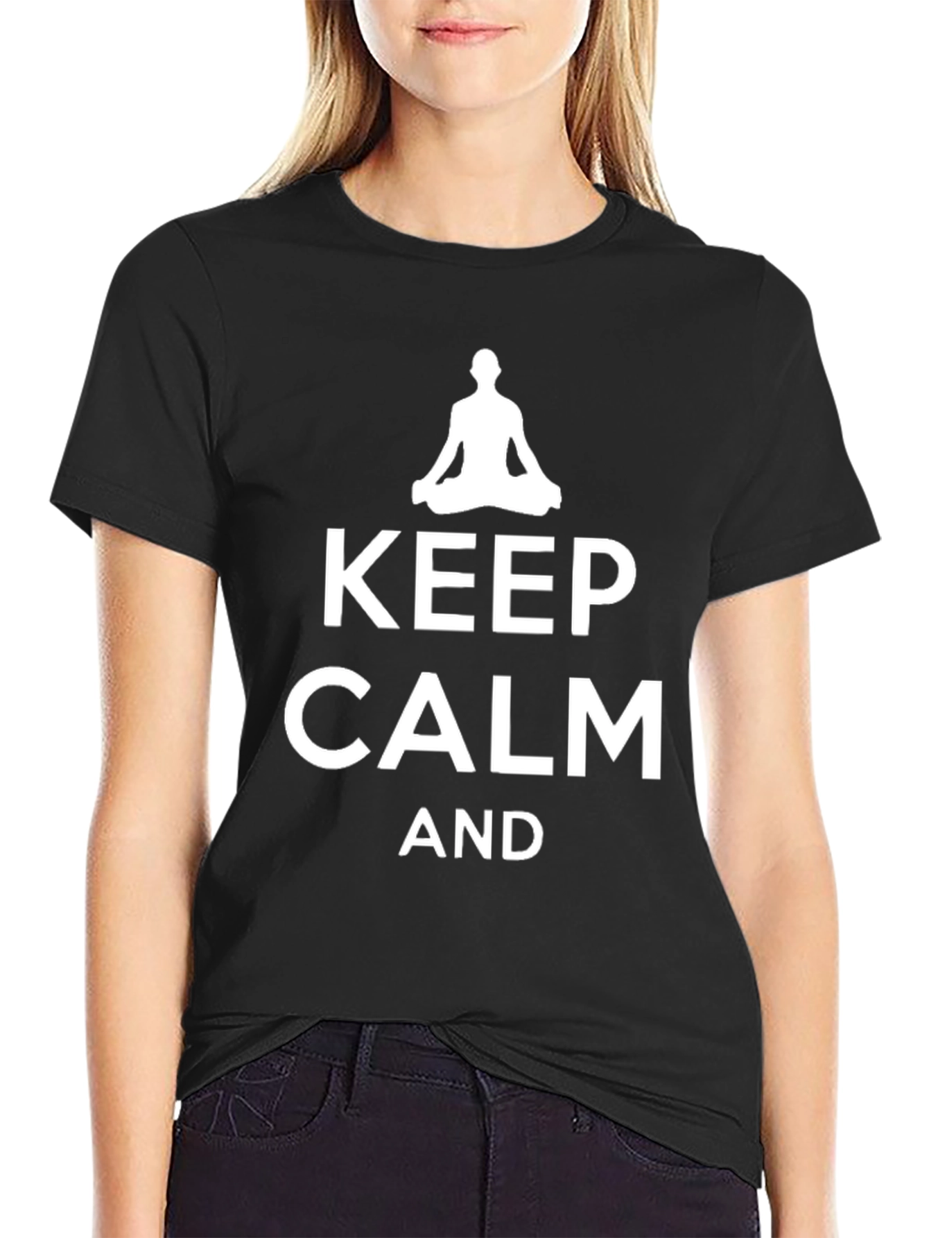 Keep Calm and Meditate Black T-Shirt