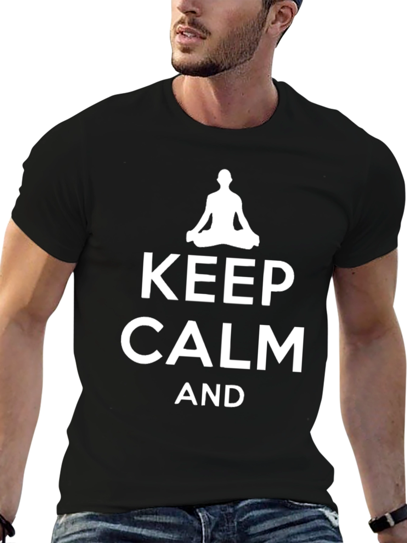 Keep Calm and Meditate Black T-Shirt
