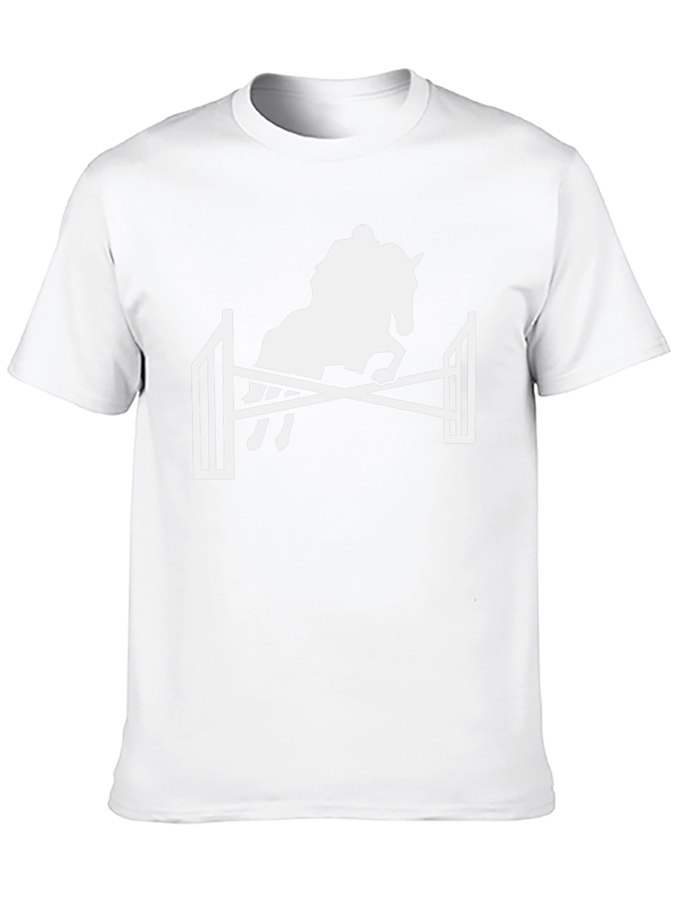 Equestrian Jumping Horse T-Shirt - Black